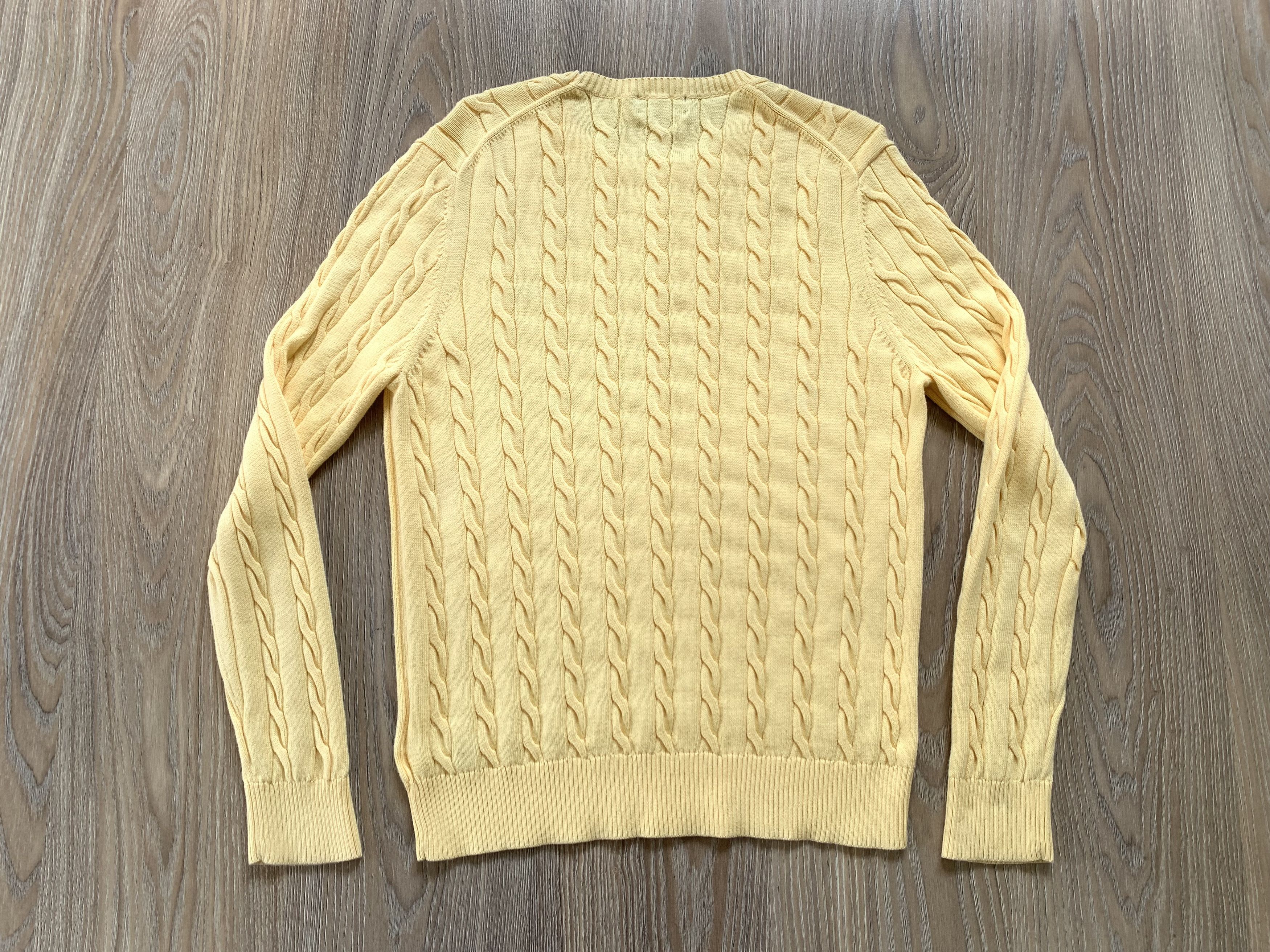 Brooks Brothers Brooks Brothers Cable-Knit Crew Neck Yellow Cotton Sweater Size US M / EU 48-50 / 2 - 3 Thumbnail