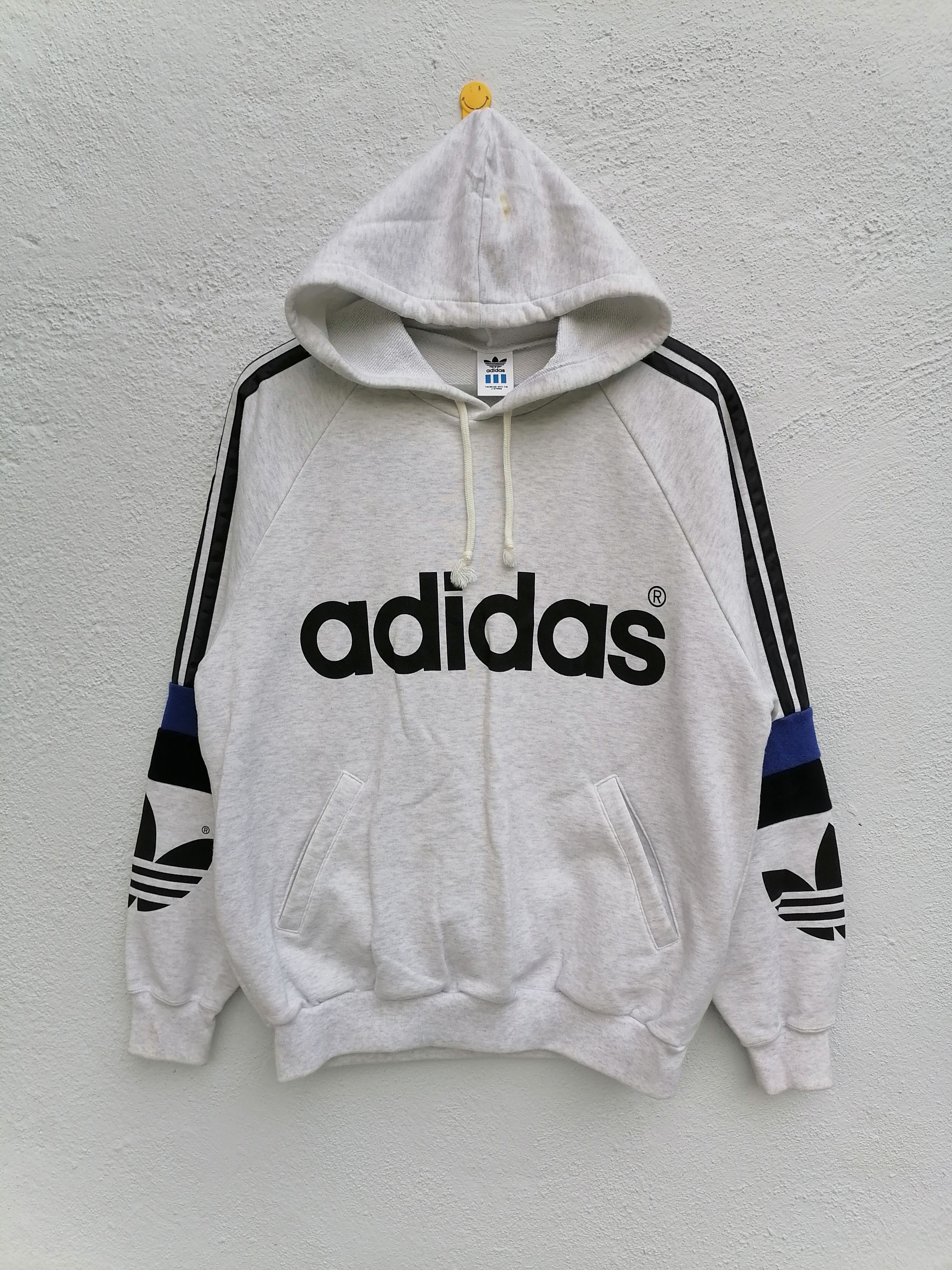 Adidas × Vintage Vintage 90s Adidas 3 Stripes Hoodies Size US M / EU 48-50 / 2 - 1 Thumbnail