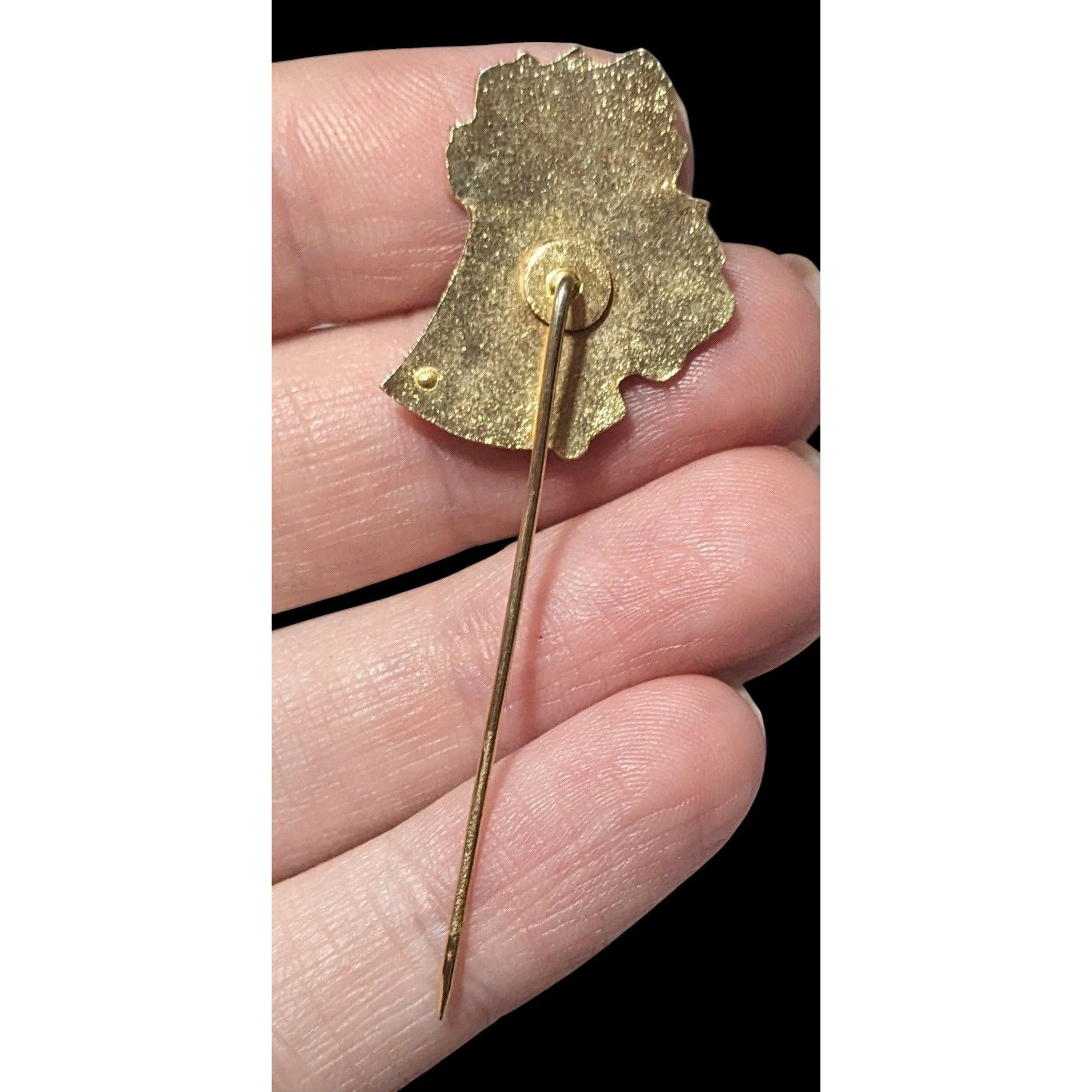 Other Vintage Gold And White Holiday Bell Stick Pin Size ONE SIZE - 2 Thumbnail