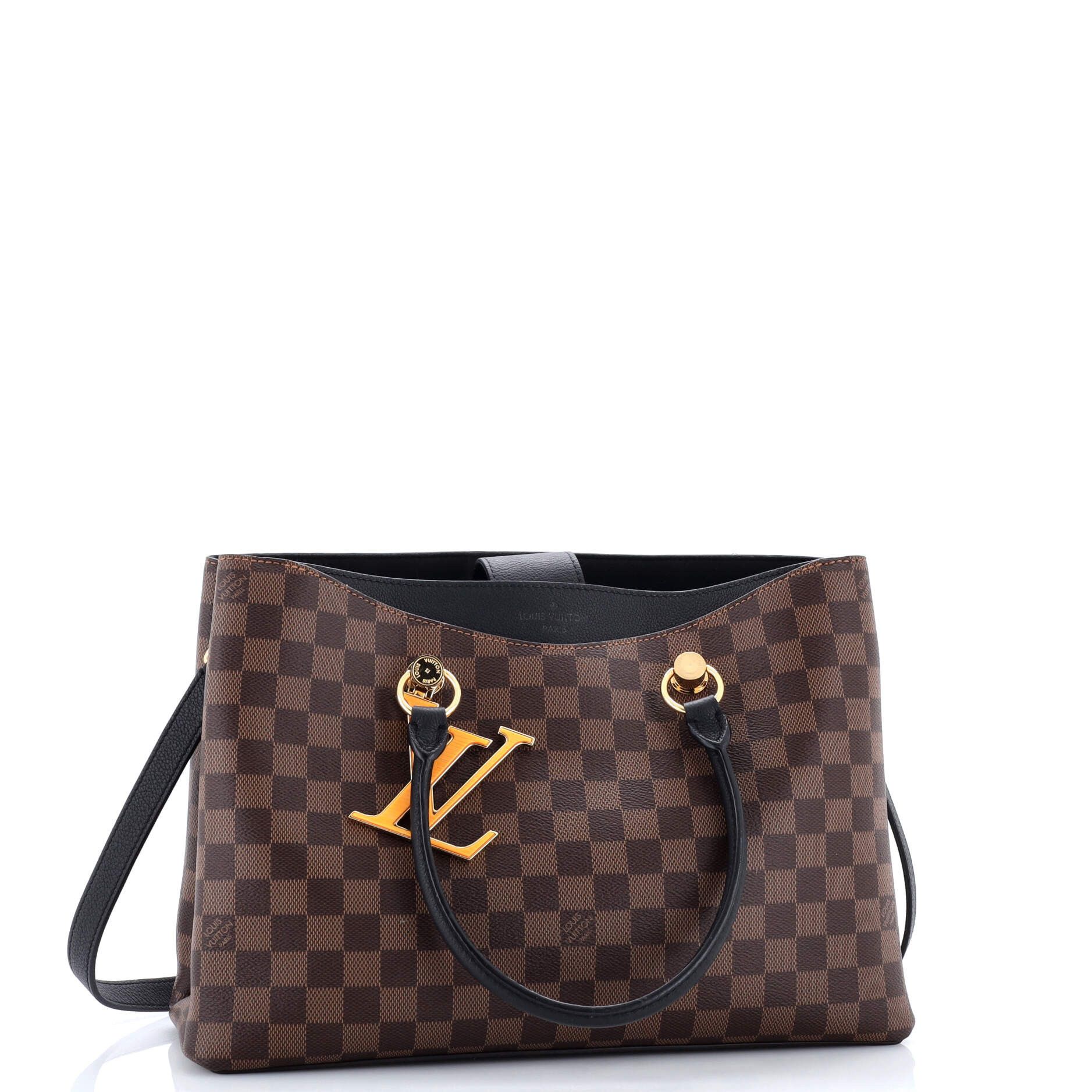 LV Riverside Handbag Damier with Leather