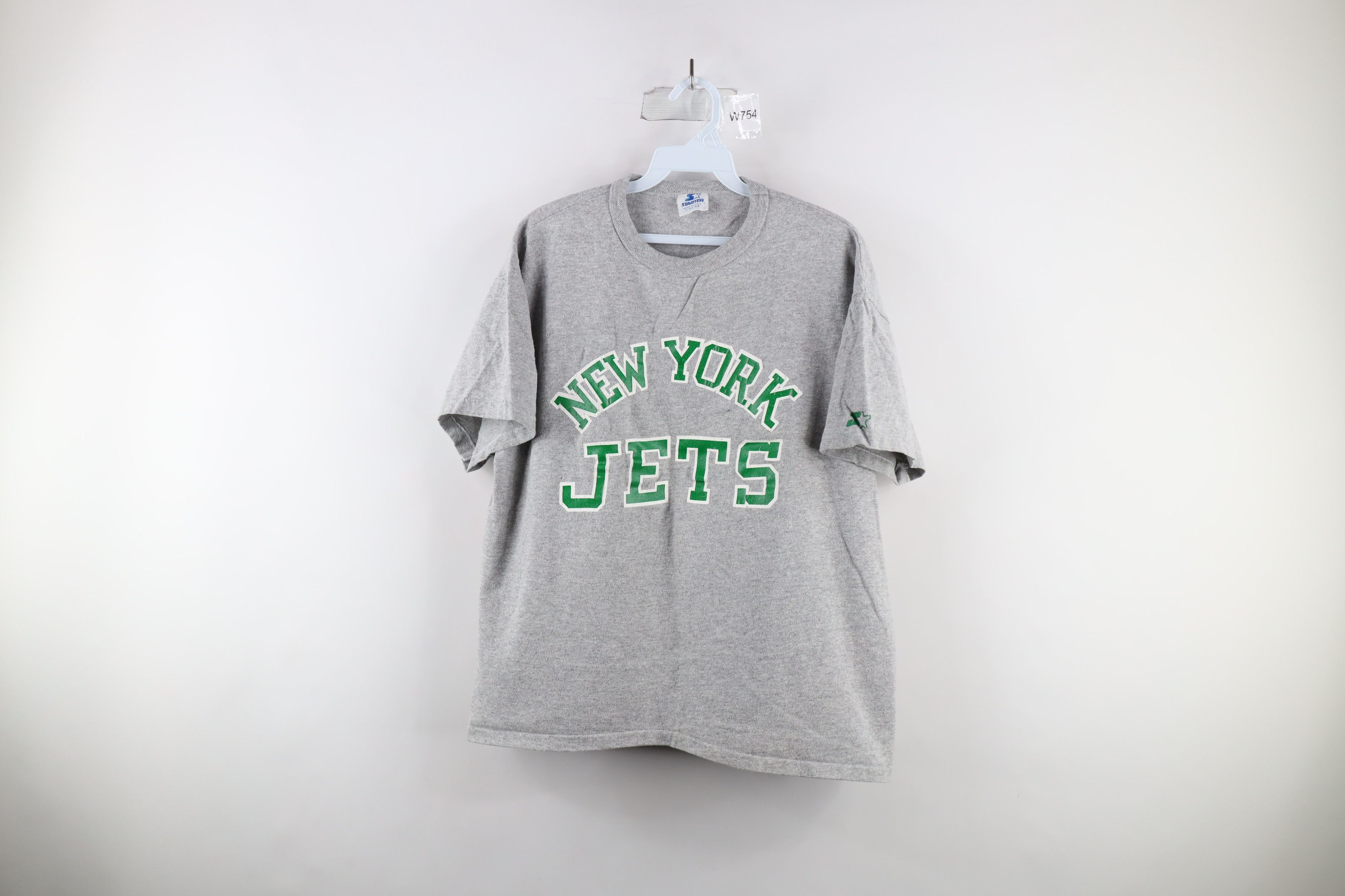 Starter × Vintage Vintage 90s Starter New York Jets Football T-Shirt Gray USA Size US L / EU 52-54 / 3 - 1 Thumbnail