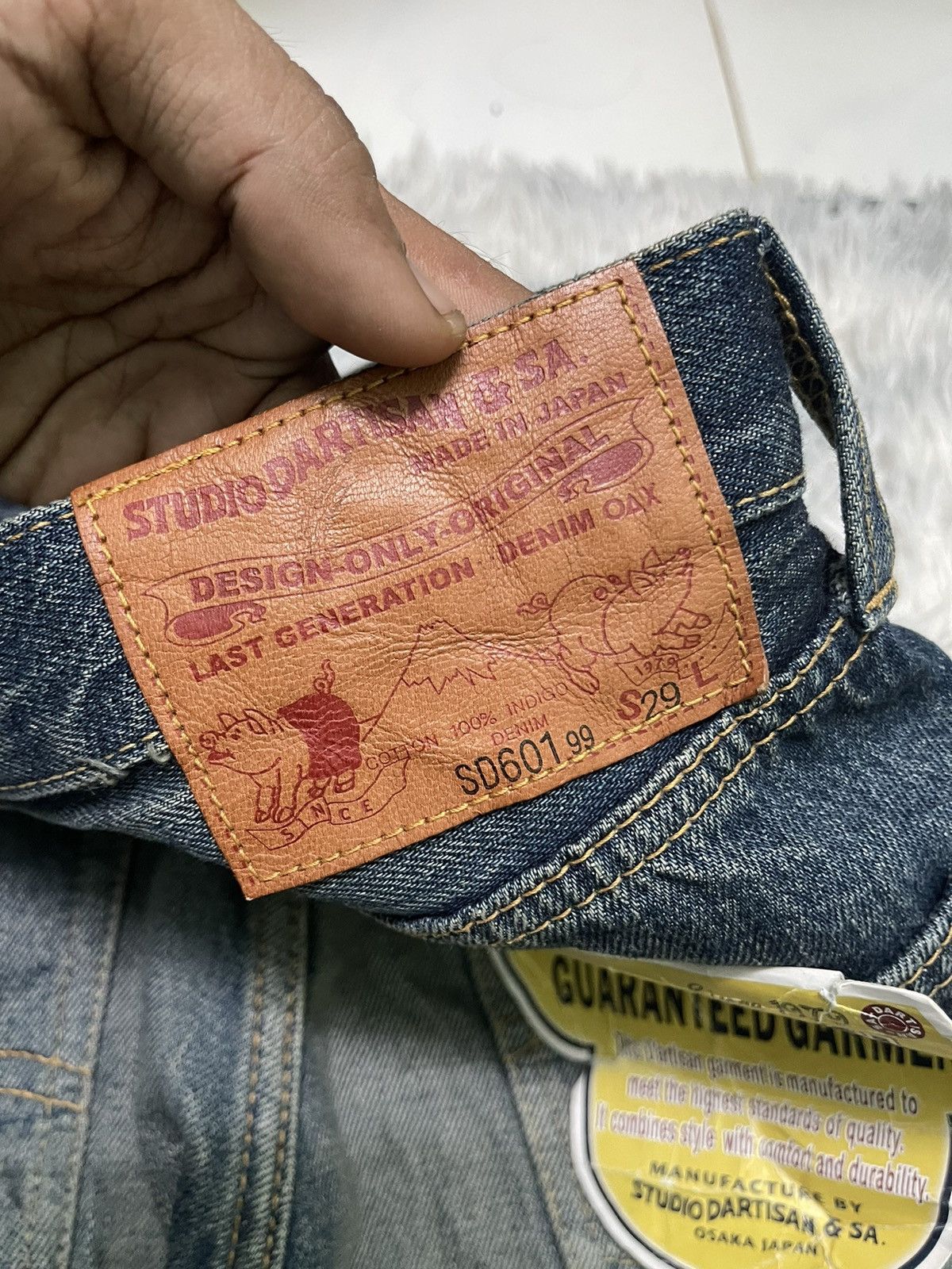 Japanese Brand × Studio D'Artisan × Vintage 🔥N.O.S🔥90s STUDIO D ARTISAN DENIM SELVEDGE Size US 28 / EU 44 - 7 Thumbnail