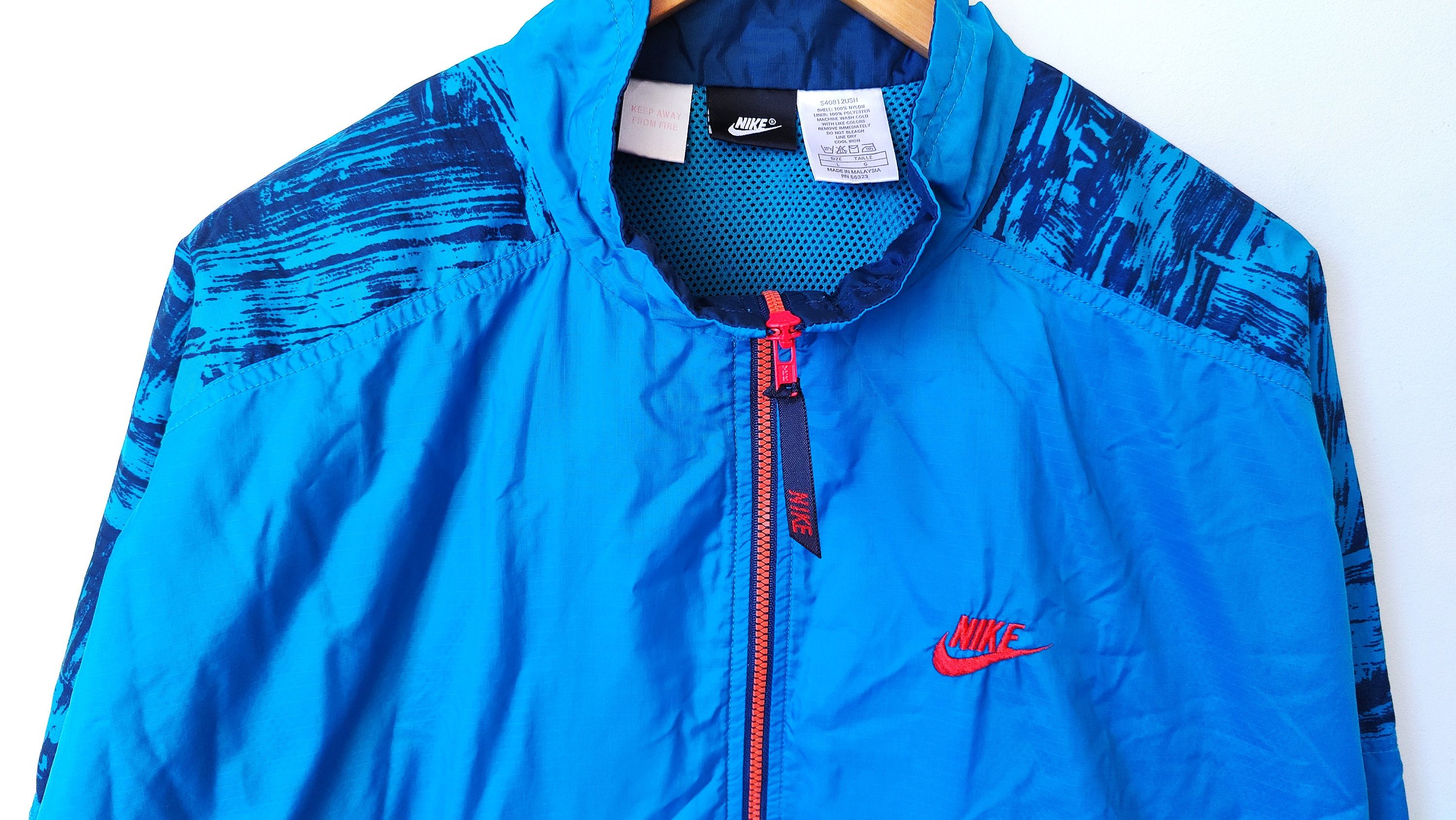 Nike × Vintage Nike VTG 90s Anorak Windbreaker Vintage Nylon Jacket Size US L / EU 52-54 / 3 - 3 Thumbnail