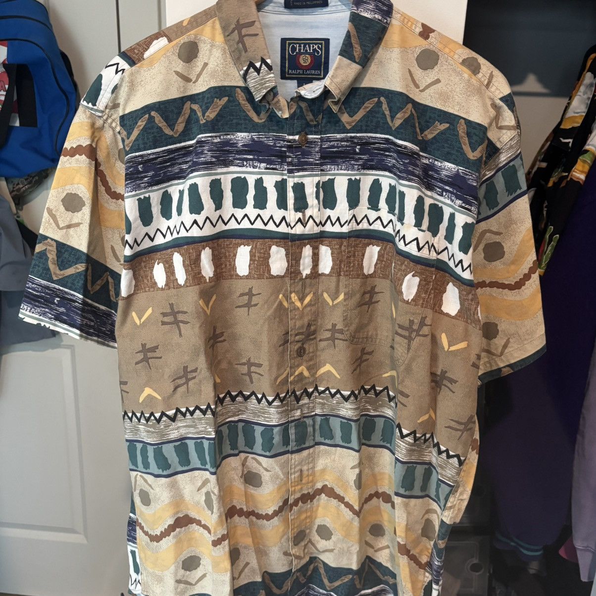 Chaps Ralph Lauren Ralph Lauren Mens Multicolor Aztec Southwestern Tribal Shirt Size US L / EU 52-54 / 3 - 1 Thumbnail