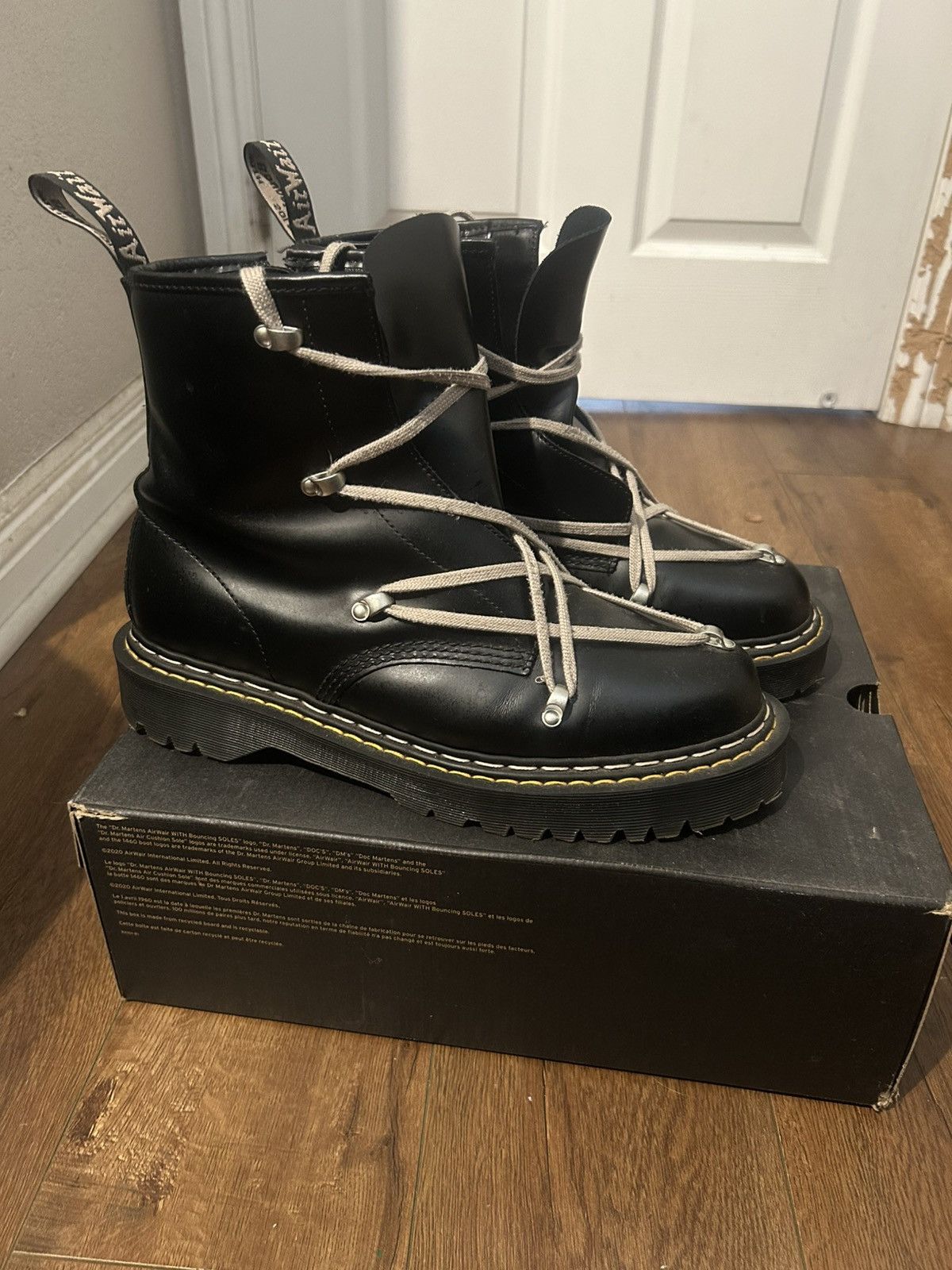 Dr. Martens × Rick Owens Rick Owens Doc Martens Size US 12 / EU 45 - 1 Thumbnail