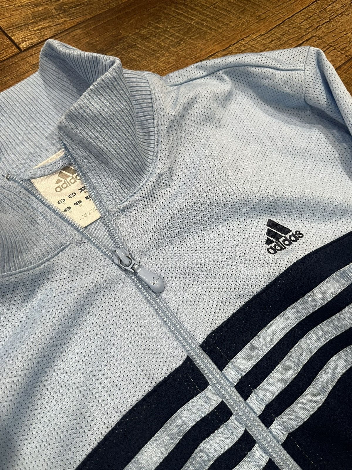 Adidas Vintage 2006 Adidas USA Mesh Track Jacket Blue & Navy Large Size US L / EU 52-54 / 3 - 6 Thumbnail