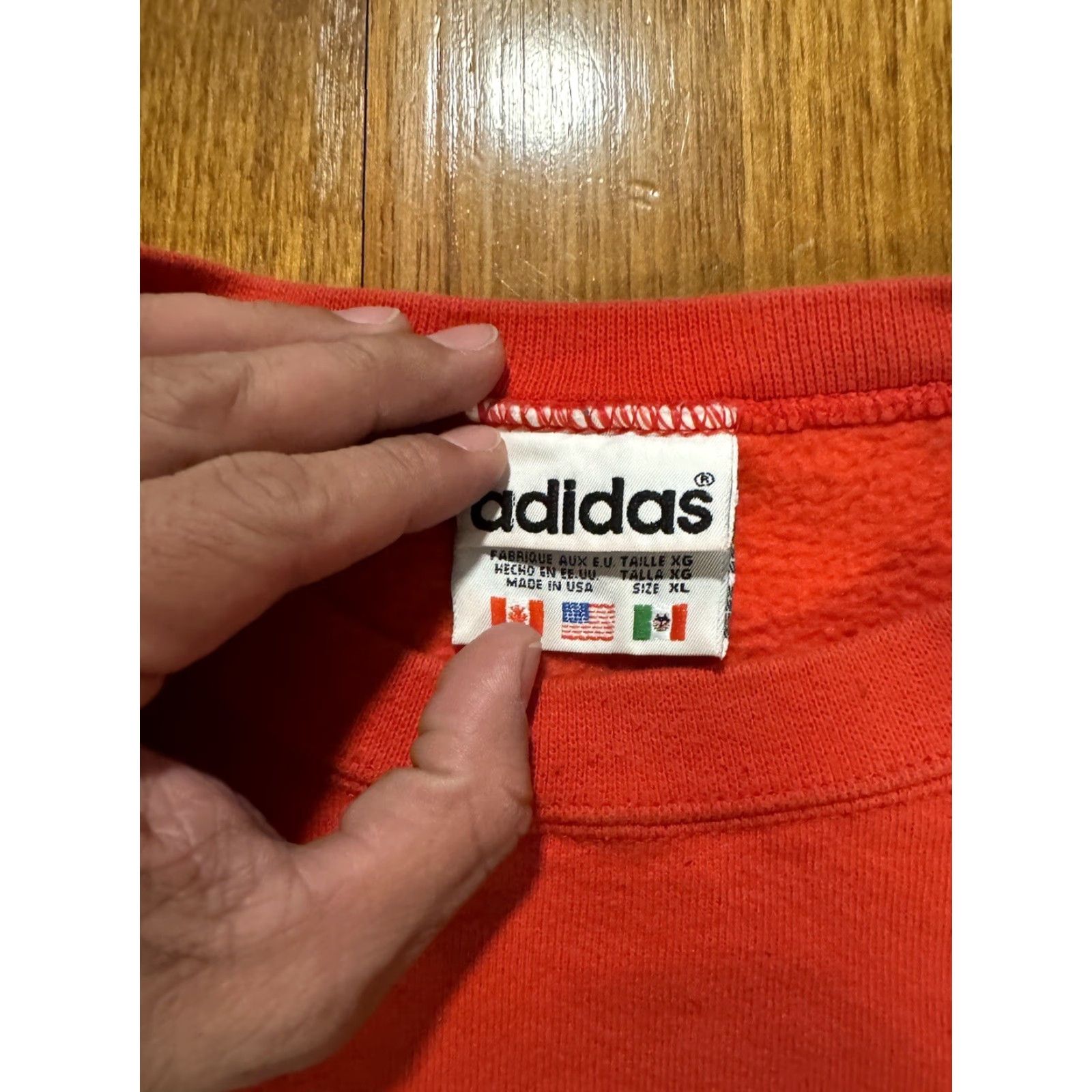 Adidas VTG 90s Adidas Nebraska Huskers Football Sweatshirt Mens XL Red Made In USA Rare Size US XL / EU 56 / 4 - 6 Thumbnail