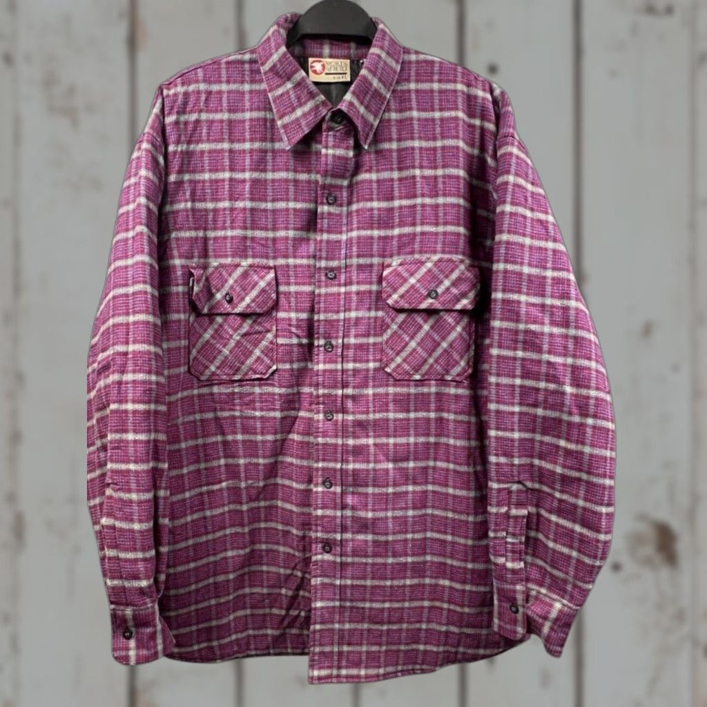 Vintage Sports Afield Jacket XL Red Plaid Quilted Lined Shacket Mens Size US XL / EU 56 / 4 - 1 Thumbnail