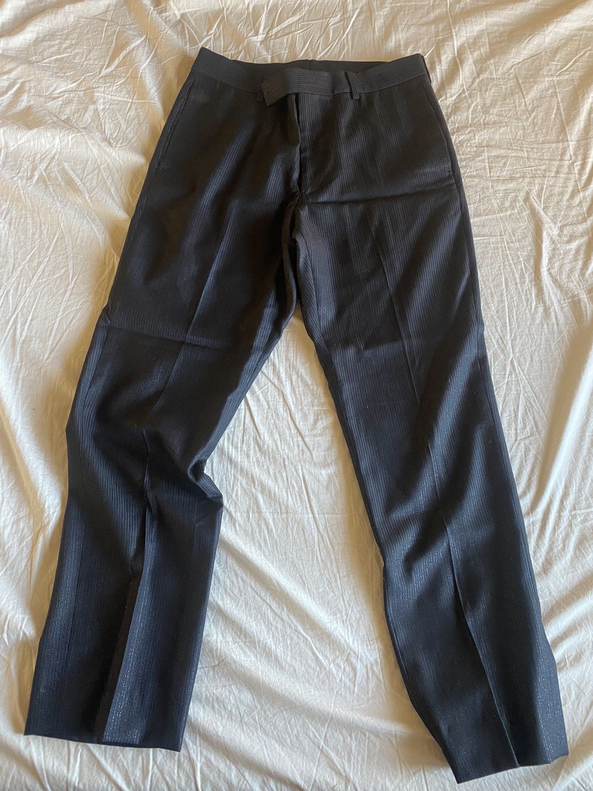 Wacko Maria RIVER-04 / TIGHT FIT WOOL STRIPED TROUSERS XL | Grailed