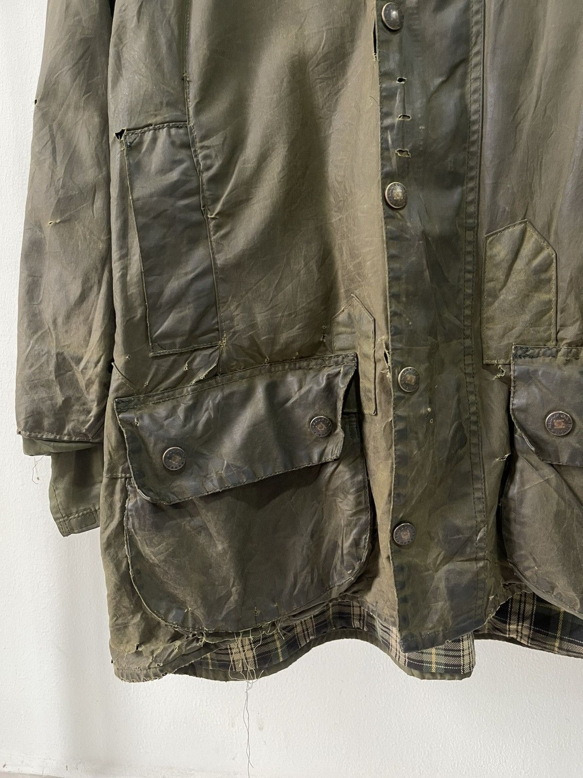Barbour Distresssed Barbour Wax Jacket Size US L / EU 52-54 / 3 - 5 Thumbnail