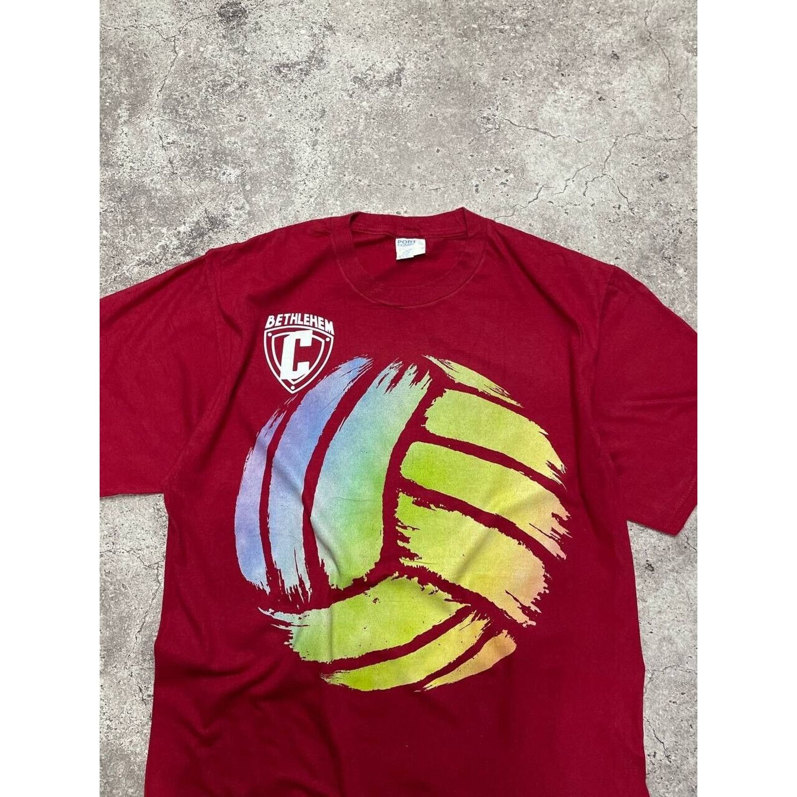 Vintage Vintage Bethlehem Volleyball T-Shirt Red M Duclos #6 Team Size US M / EU 48-50 / 2 - 2 Thumbnail