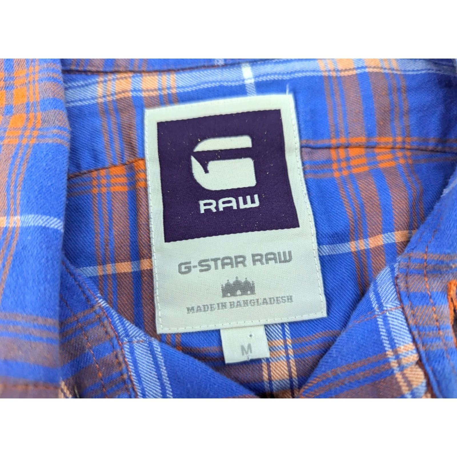 G-Star G STAR RAW ATHAN RANDOLPH Check Shirt Long Sleeve Blue Size Medium Mens Regular Button-Up Shirt Size US M / EU 48-50 / 2 - 2 Thumbnail