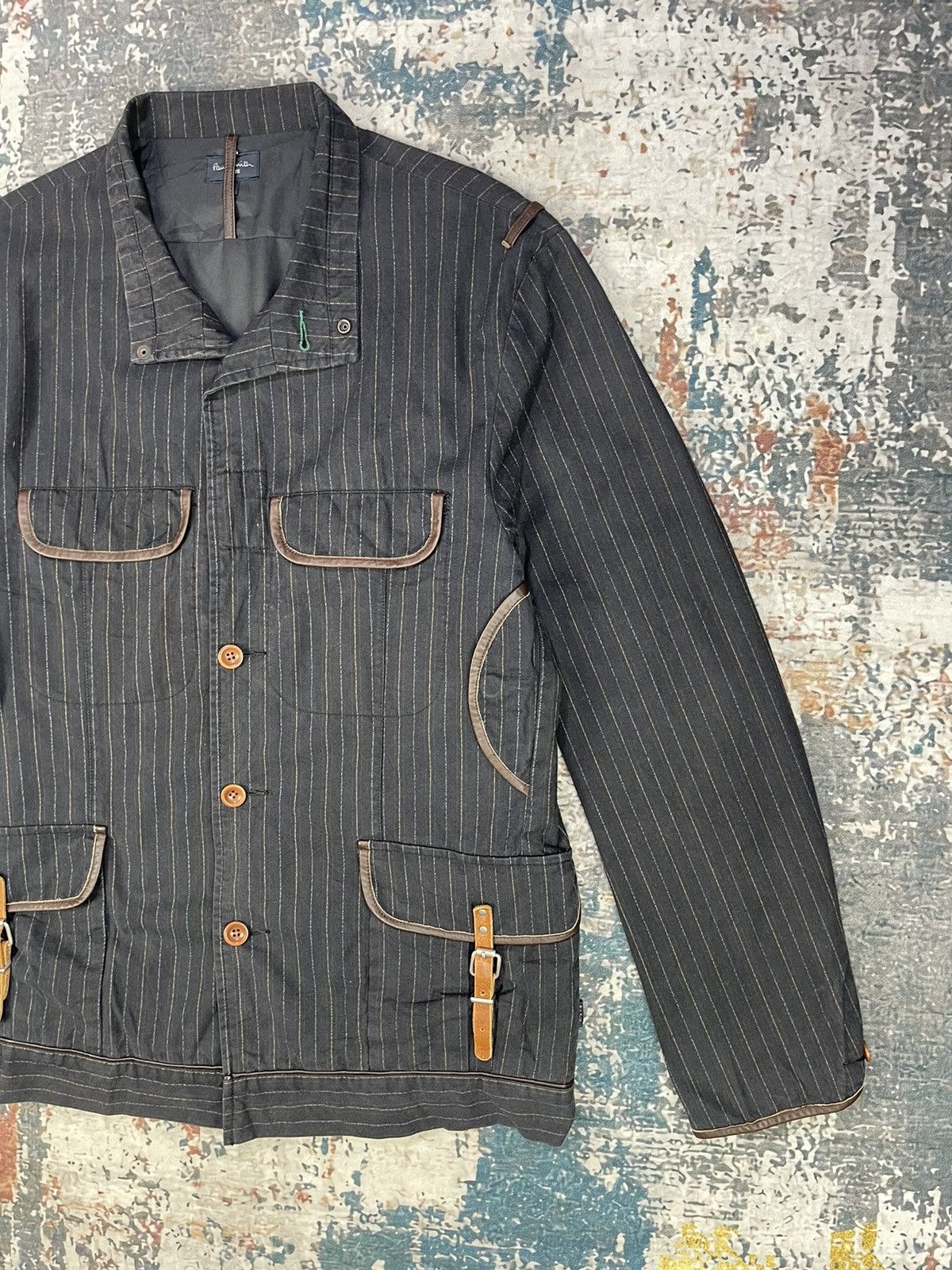 Paul Smith Paul Smith Jeans Pinstripe Cowhide Trim Multi Pocket Size US M / EU 48-50 / 2 - 5 Thumbnail
