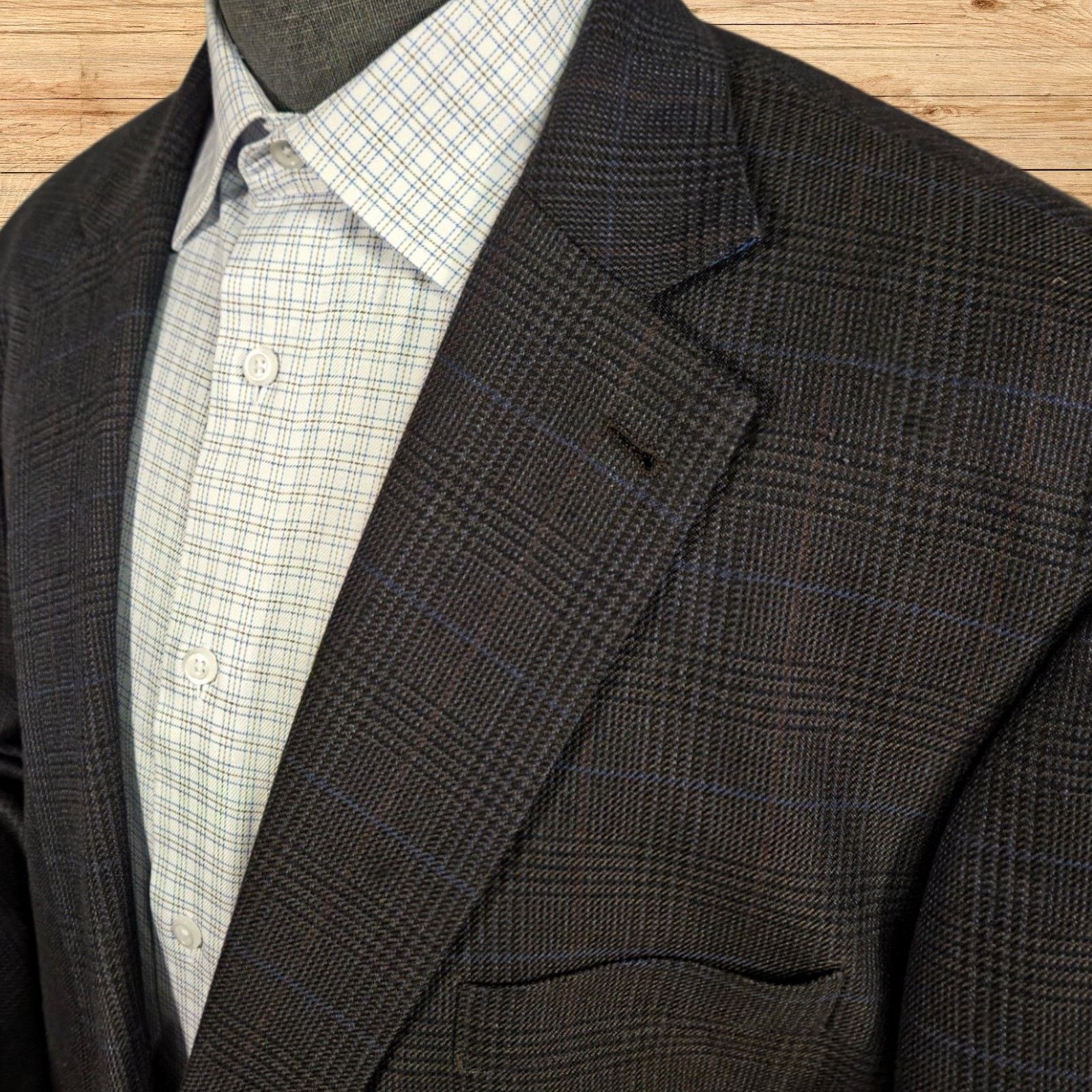Other Oak Hill Sport Coat Mens 2XL 50R/52R Two Button Glenn Plaid Size 50R - 3 Thumbnail
