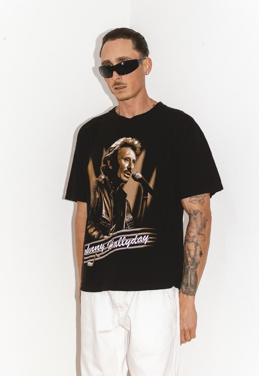Vintage Y2K Oversized Johnny Hallyday Rock Band Graphic Shirt Size US XL / EU 56 / 4 - 4 Thumbnail