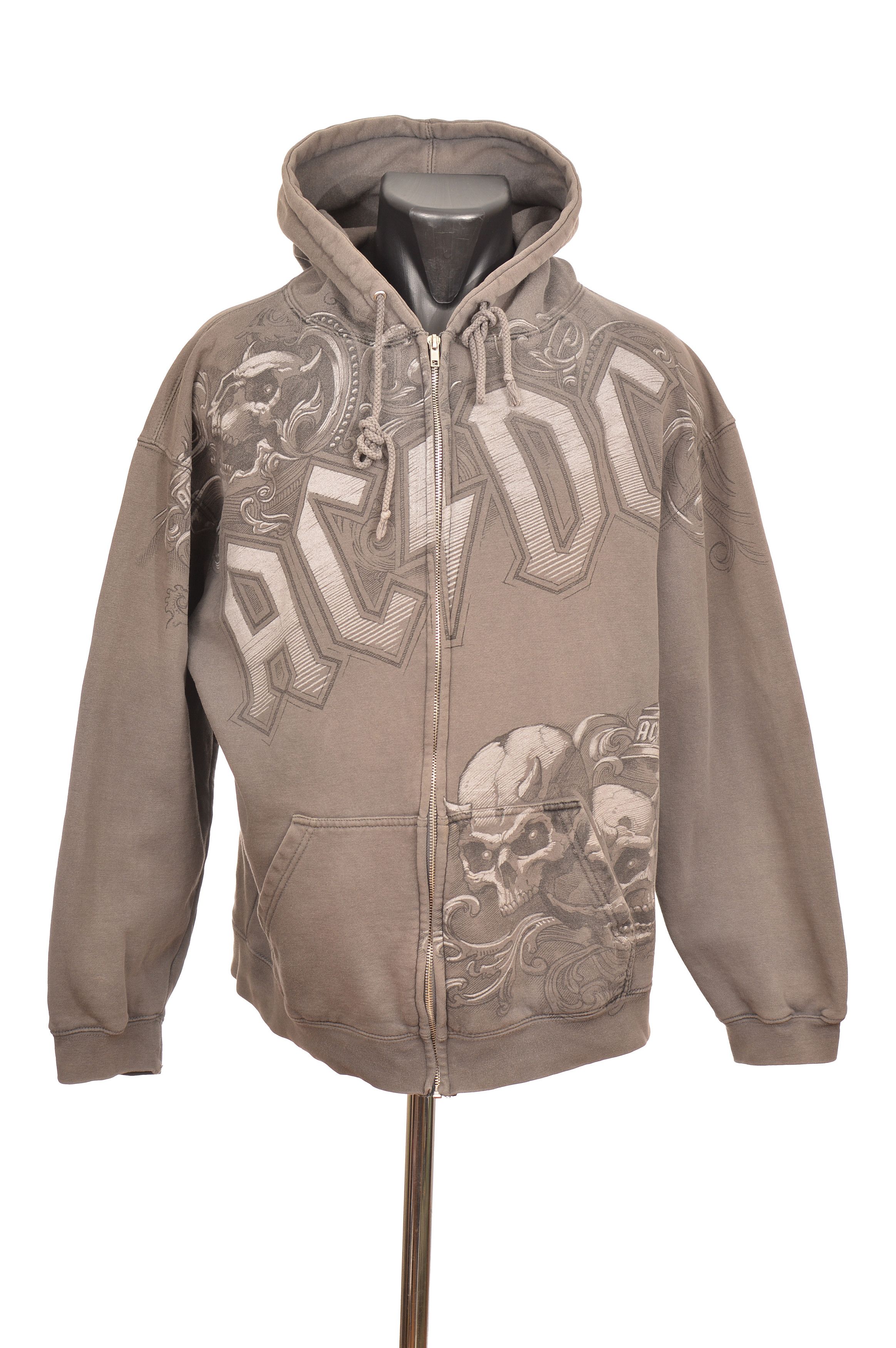 AC/DC DDP Liquid Blue AC/DC Vintage Skull Print Full-Zip Hoodie Size US L / EU 52-54 / 3 - 1 Thumbnail