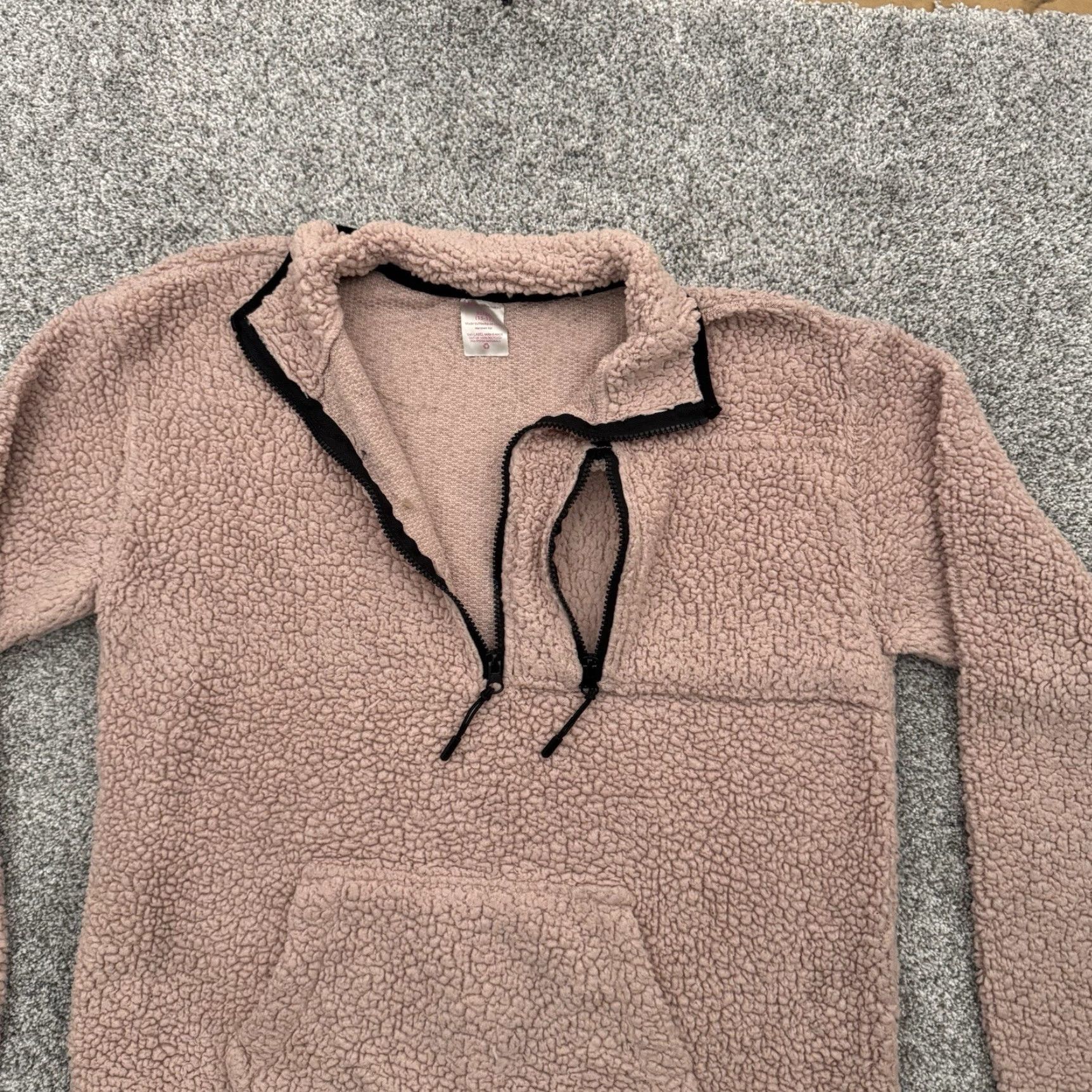 Vintage VINTAGE No Boundaries Jacket 1/4 Zip Pink Womens Juniors XL 15-17 90s Sherpa Zippered Chest Pocket Size XL / US 12-14 / IT 48-50 - 3 Thumbnail
