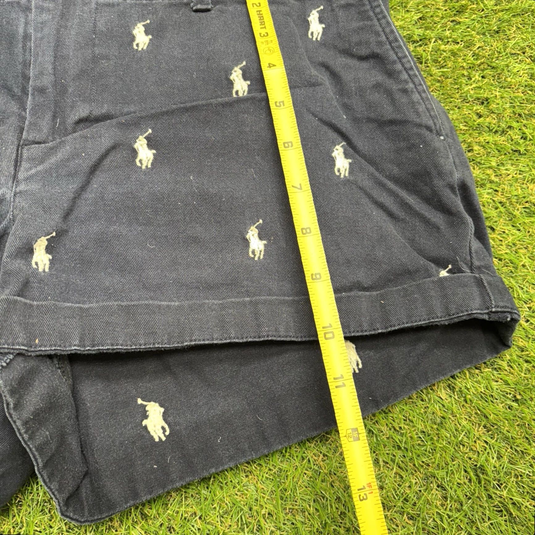 Polo Ralph Lauren Polo Ralph Lauren Womens Chino Shorts 10 Navy Blue All Over Embroidered Pony Preppy Size 32" / US 10 / IT 46 - 5 Thumbnail