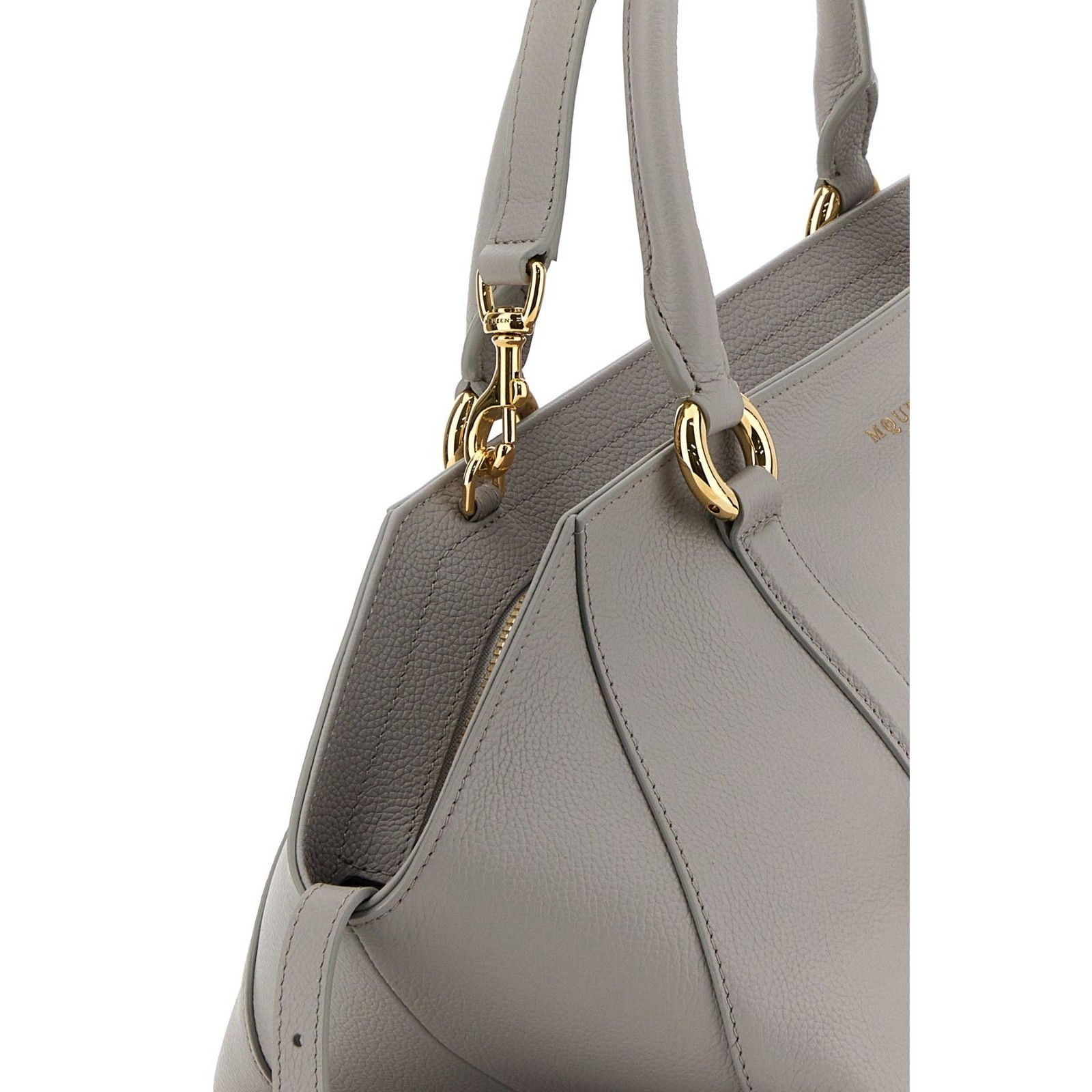 Alexander McQueen ALEXANDER MCQUEEN Farringdon Medium $2690 Gray Top Handle Ba Size ONE SIZE - 4 Thumbnail