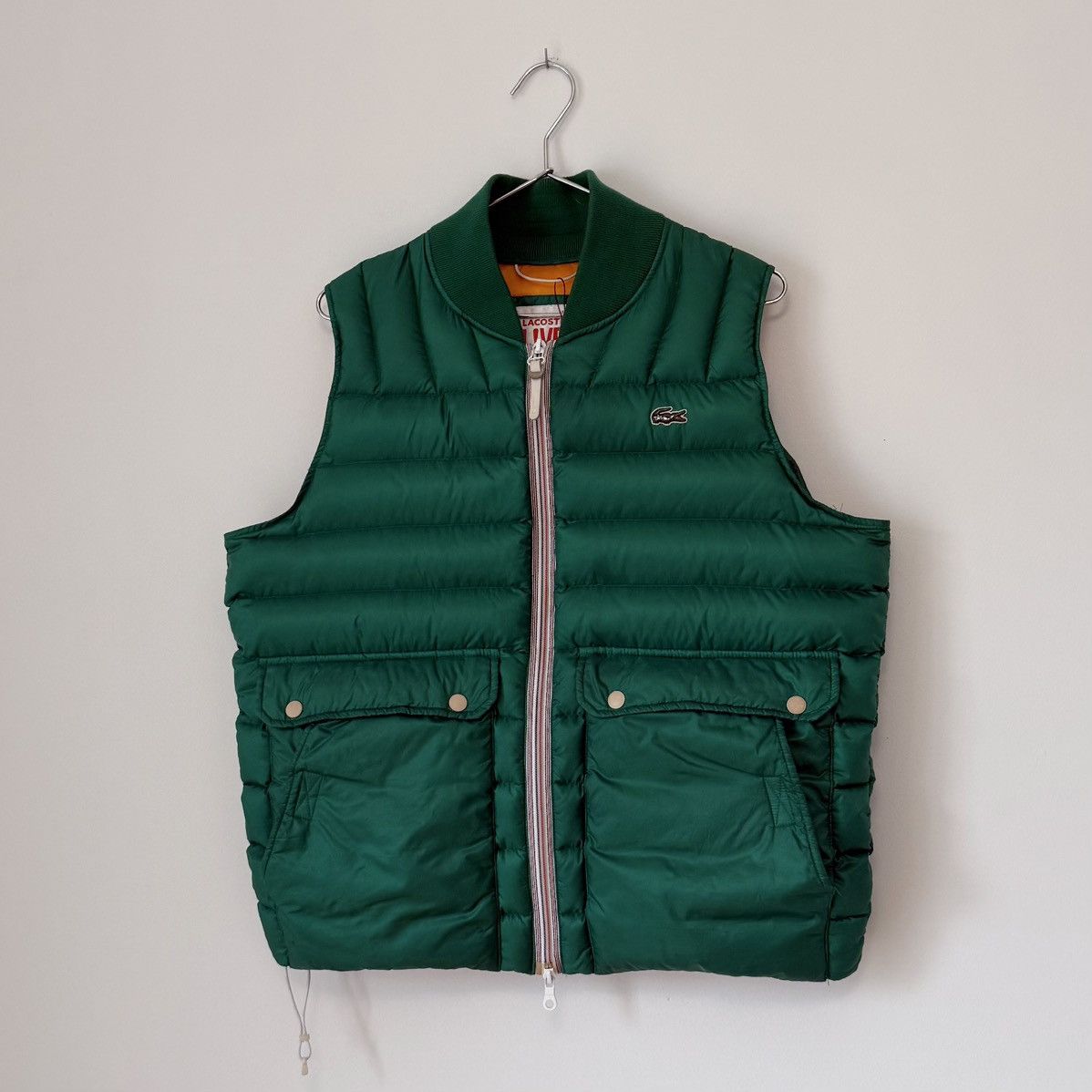 Lacoste Lacoste Live Quilted Down Fill Zip Puffer Vest Gilet Green Size US L / EU 52-54 / 3 - 1 Thumbnail
