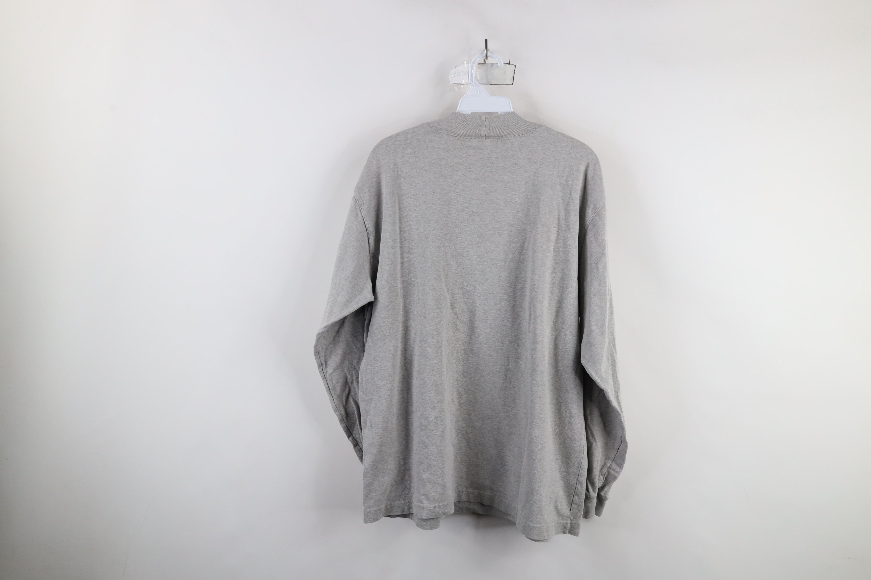 Eddie Bauer Vintage 90s Eddie Bauer Distressed Mock Neck T-Shirt Gray Size US M / EU 48-50 / 2 - 12 Thumbnail