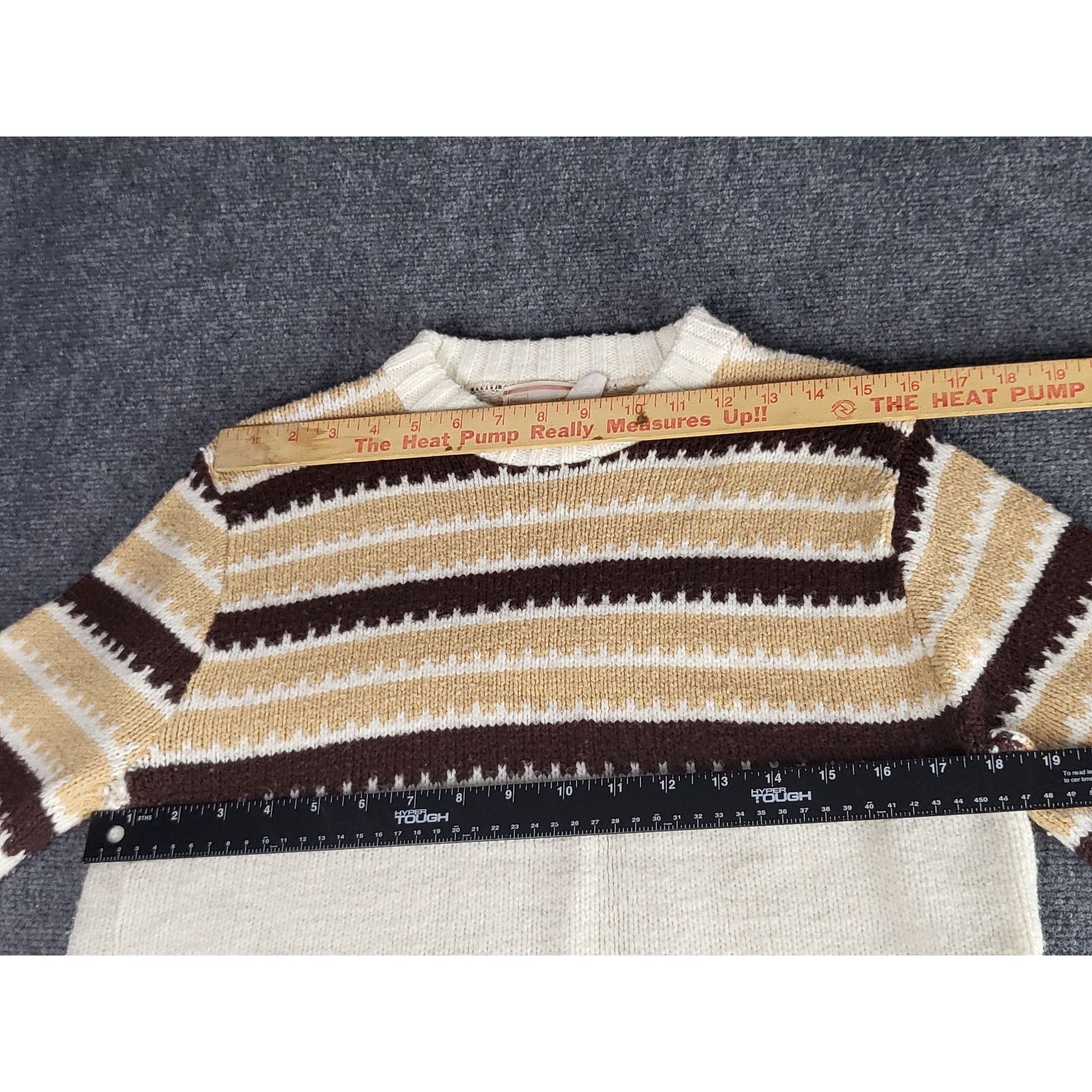 Sears Vintage Sears 70s Cable Knit Sweater Men Sz M Winter Brown W Size US M / EU 48-50 / 2 - 6 Thumbnail