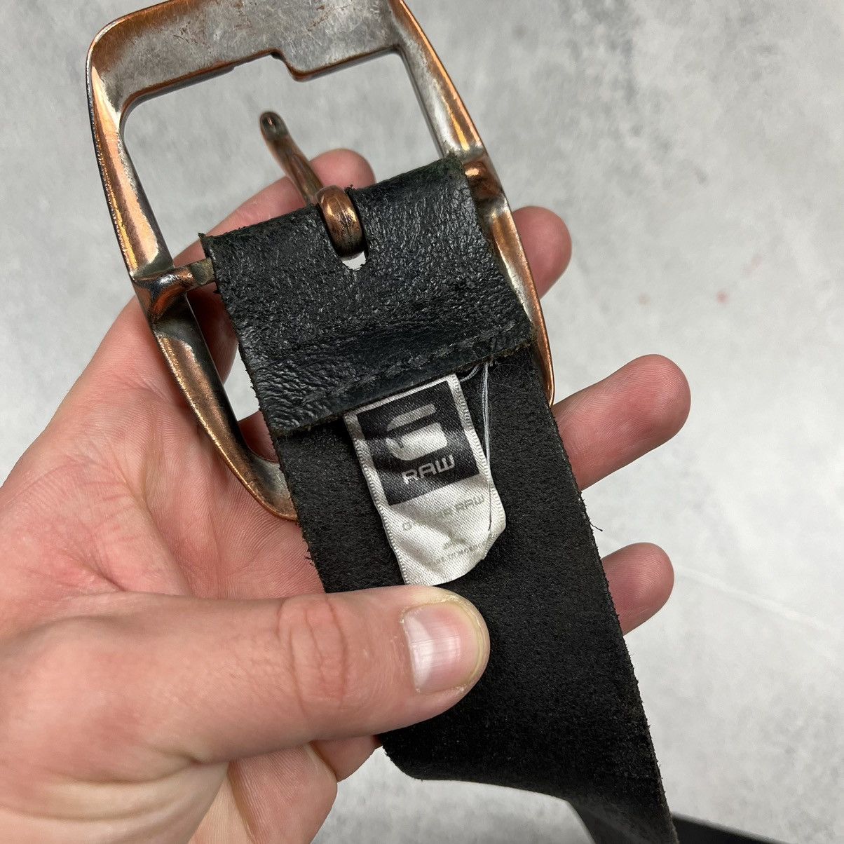 G-Star × Leather Vintage G Star Raw rhinestone leather belt Size ONE SIZE - 5 Thumbnail
