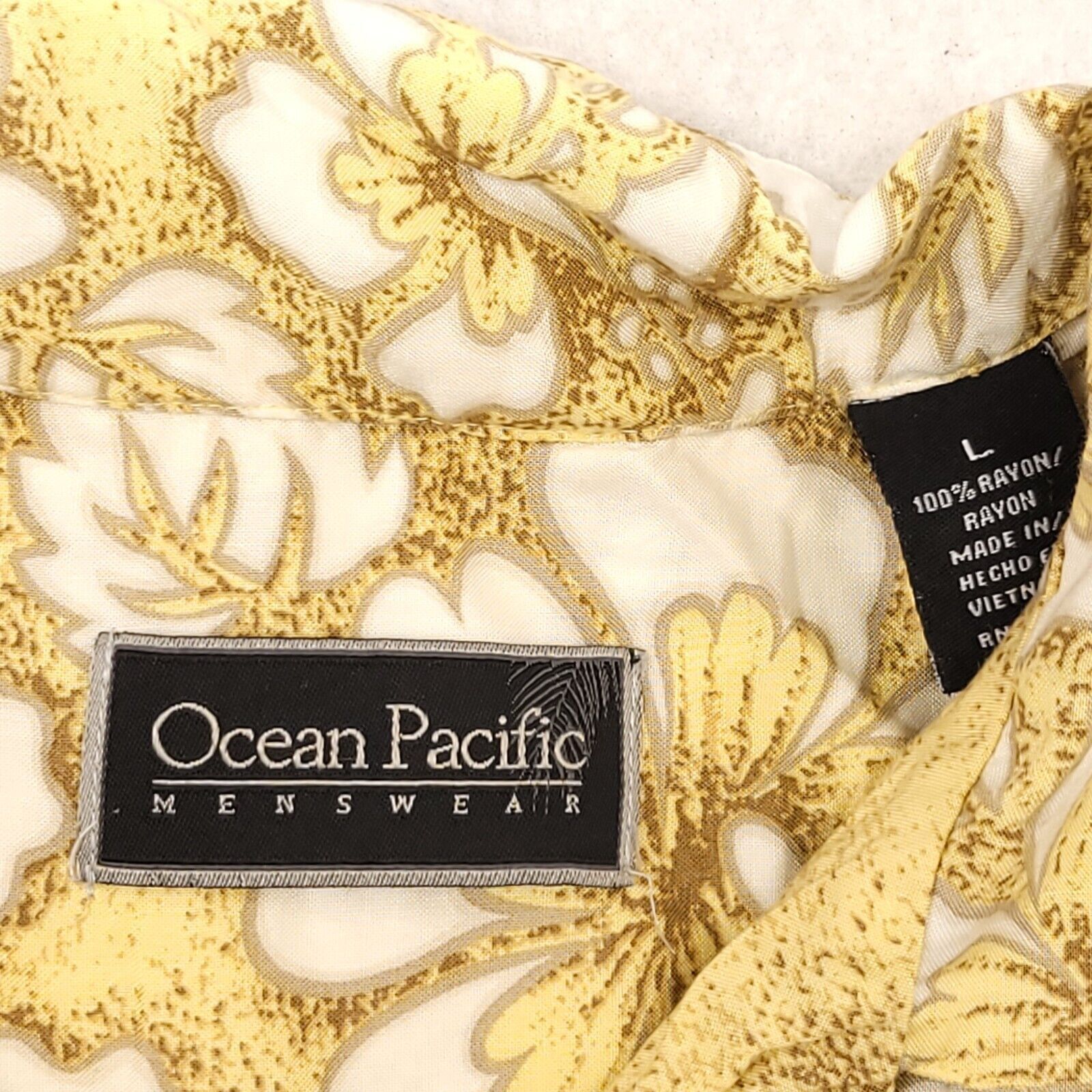 Ocean Pacific Ocean Pacific Button Up Shirt Adult Mens Size Large L Yellow Size US L / EU 52-54 / 3 - 3 Thumbnail