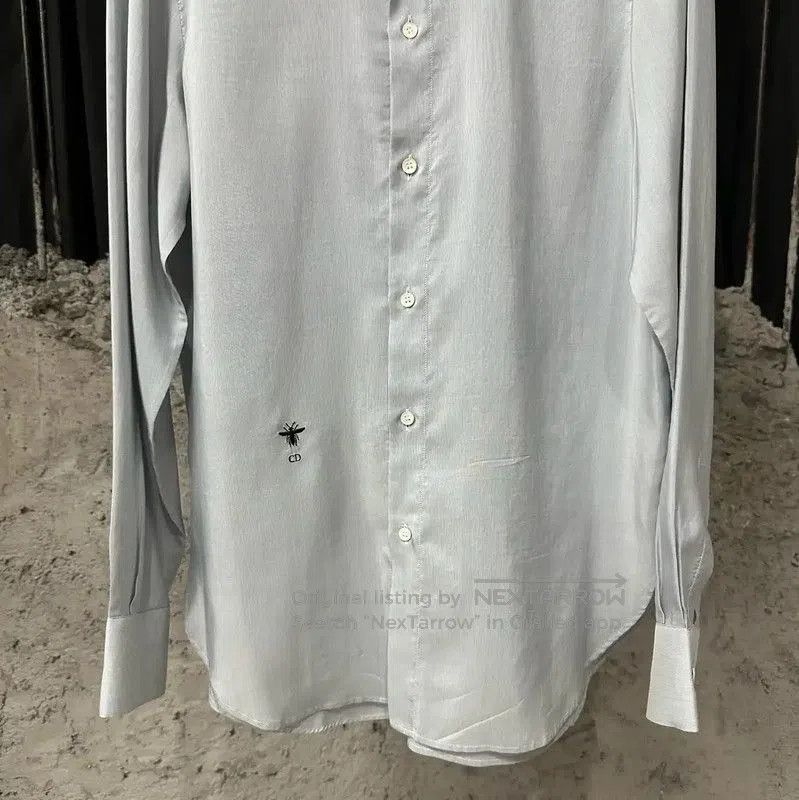 Dior Dior Long Sleeve Silk Shirt in Dark Gray . Size US M / EU 48-50 / 2 - 3 Thumbnail