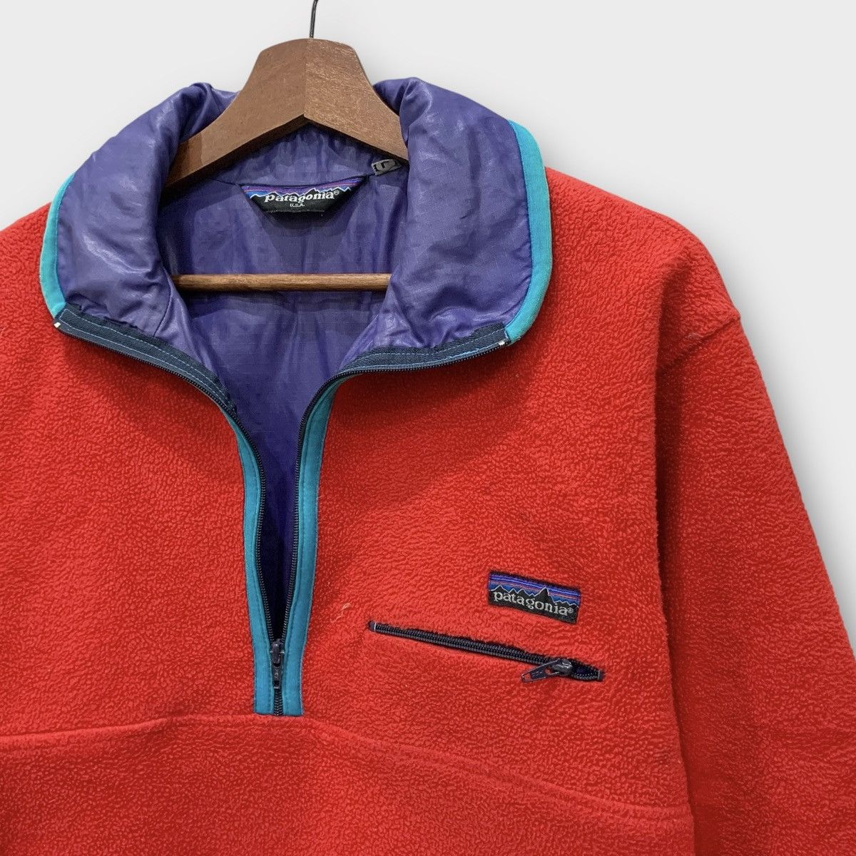 Patagonia VINTAGE 90s PATAGONIA GLISSADE HALF ZIP NYLON FLEECE JACKET Size US M / EU 48-50 / 2 - 9 Thumbnail