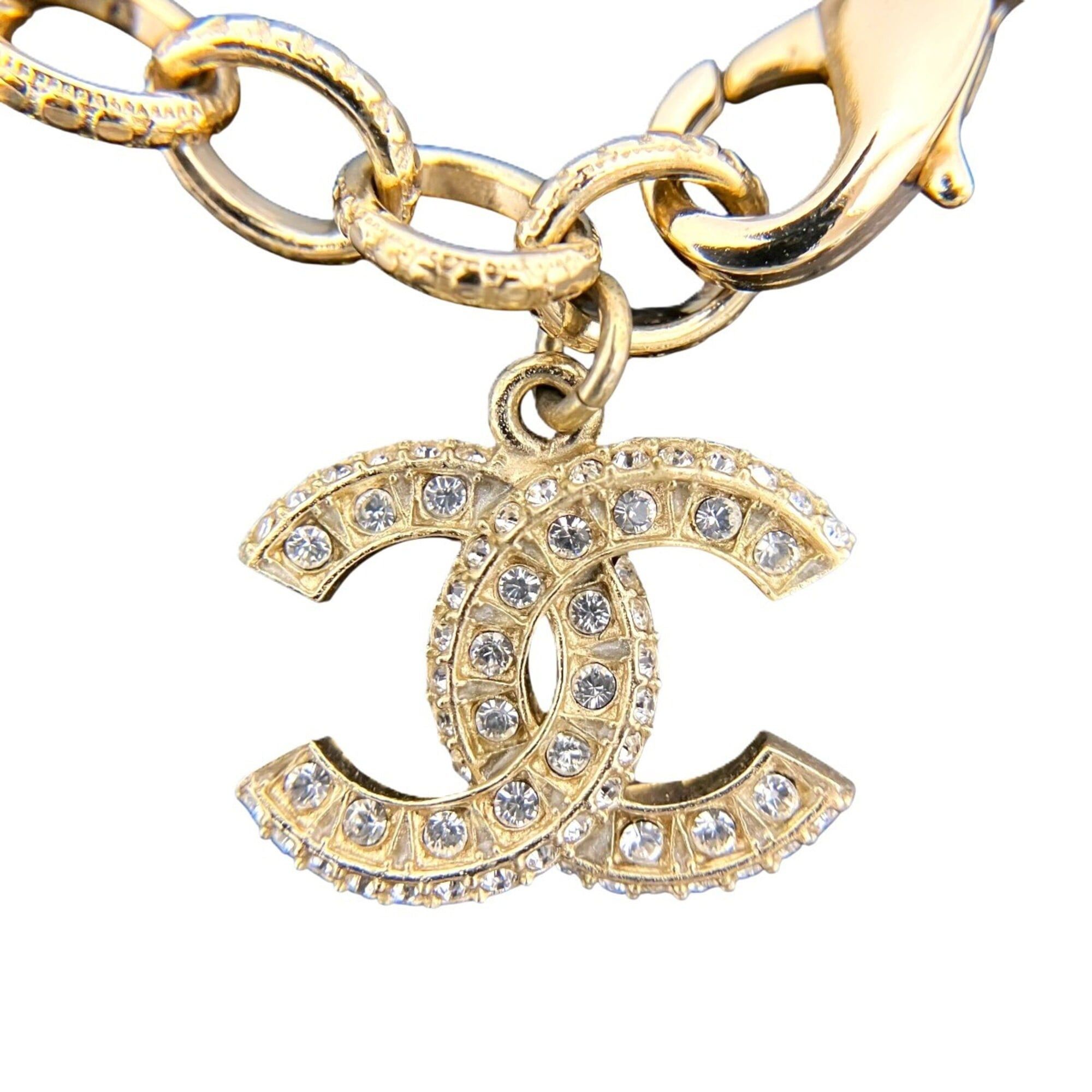 Chanel Chanel Faux Pearl Rhinestone Costume Jewelry Bracelet Accessory Coco Mark GP Size ONE SIZE - 1 Thumbnail