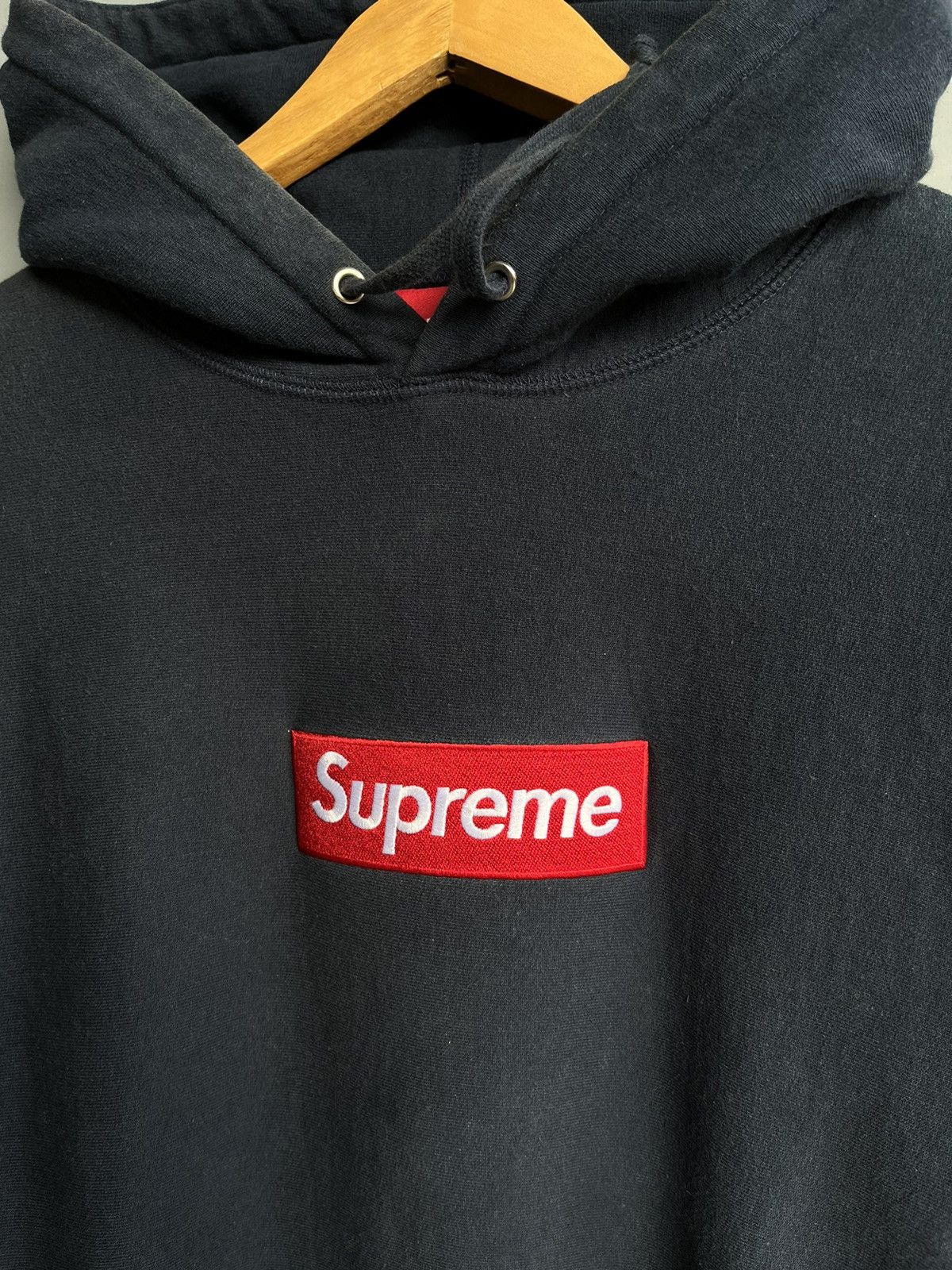 Supreme Supreme Red on Navy Box Logo Hoodie FW16 Size US L / EU 52-54 / 3 - 2 Thumbnail