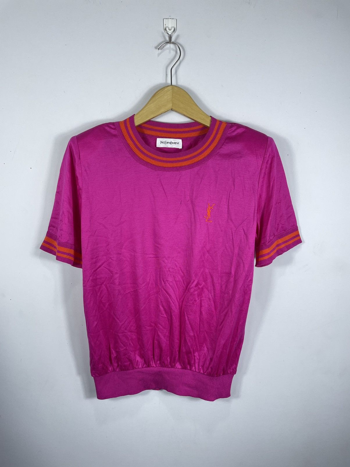 Vintage Yves Saint Logo ringger tee