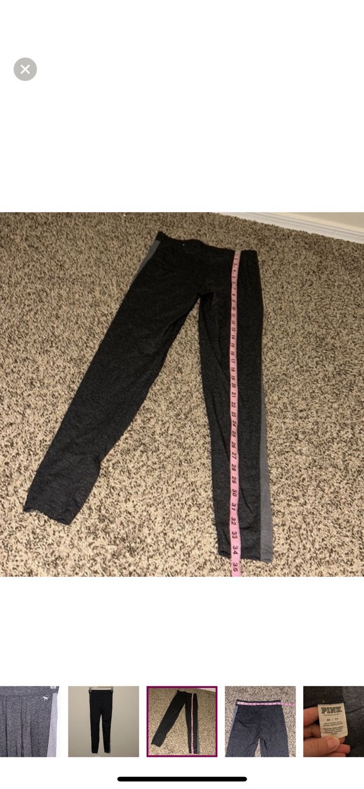 Victoria's Secret Pink Victoria’s Secret XS two toned leggings Size 26" / US 2 / IT 38 - 2 Thumbnail