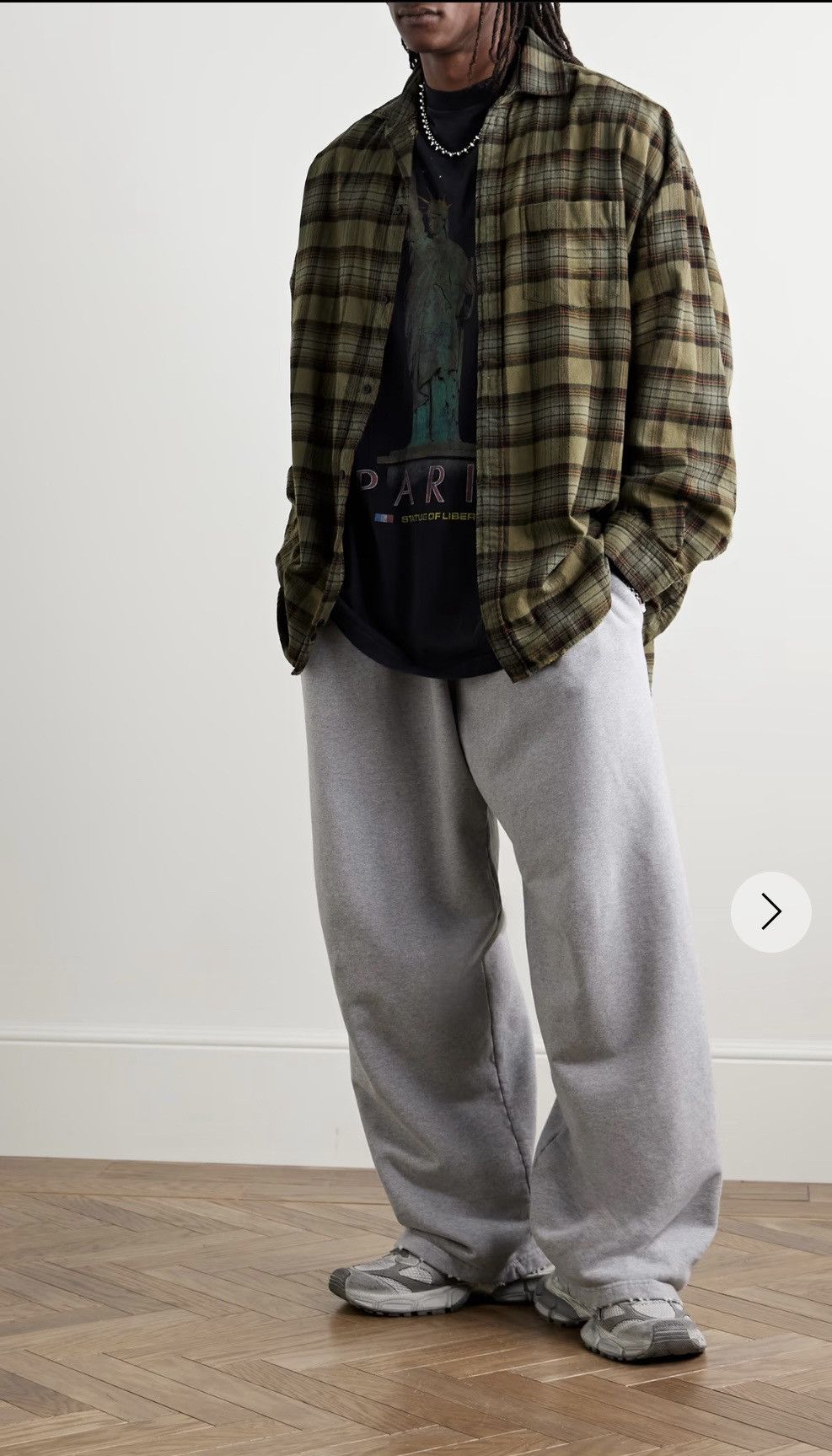 Balenciaga Balenciaga Statue of Liberty Flannel Layered Shirt Size US XL / EU 56 / 4 - 1 Thumbnail