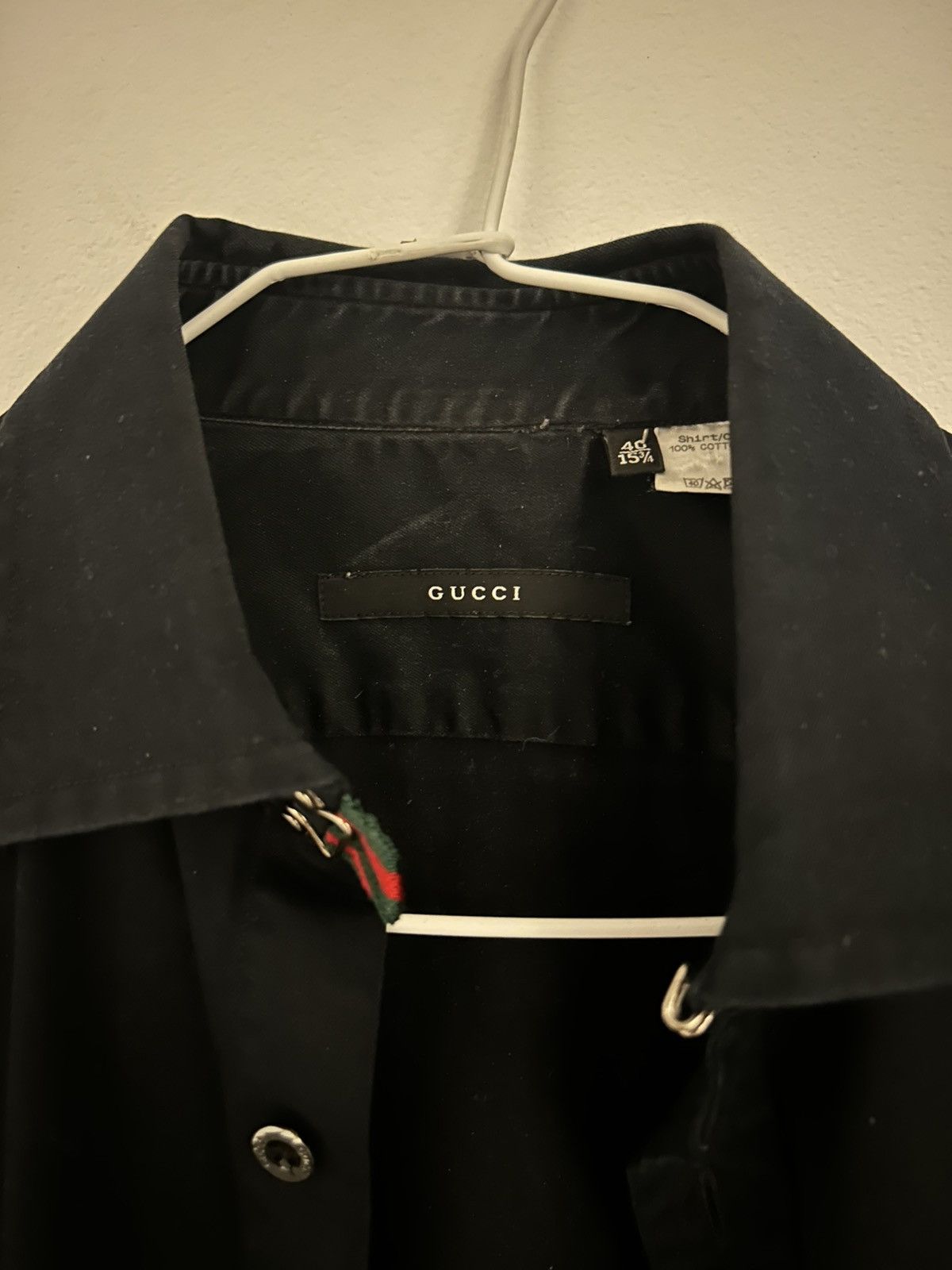 Gucci Y2K Gucci Black Dress Shirt Size US S / EU 44-46 / 1 - 2 Thumbnail