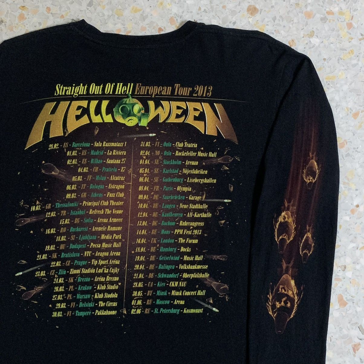 Band Tees Helloween – Straight Out of Hell Long Sleeve EU Tour 2013 Size US L / EU 52-54 / 3 - 5 Thumbnail