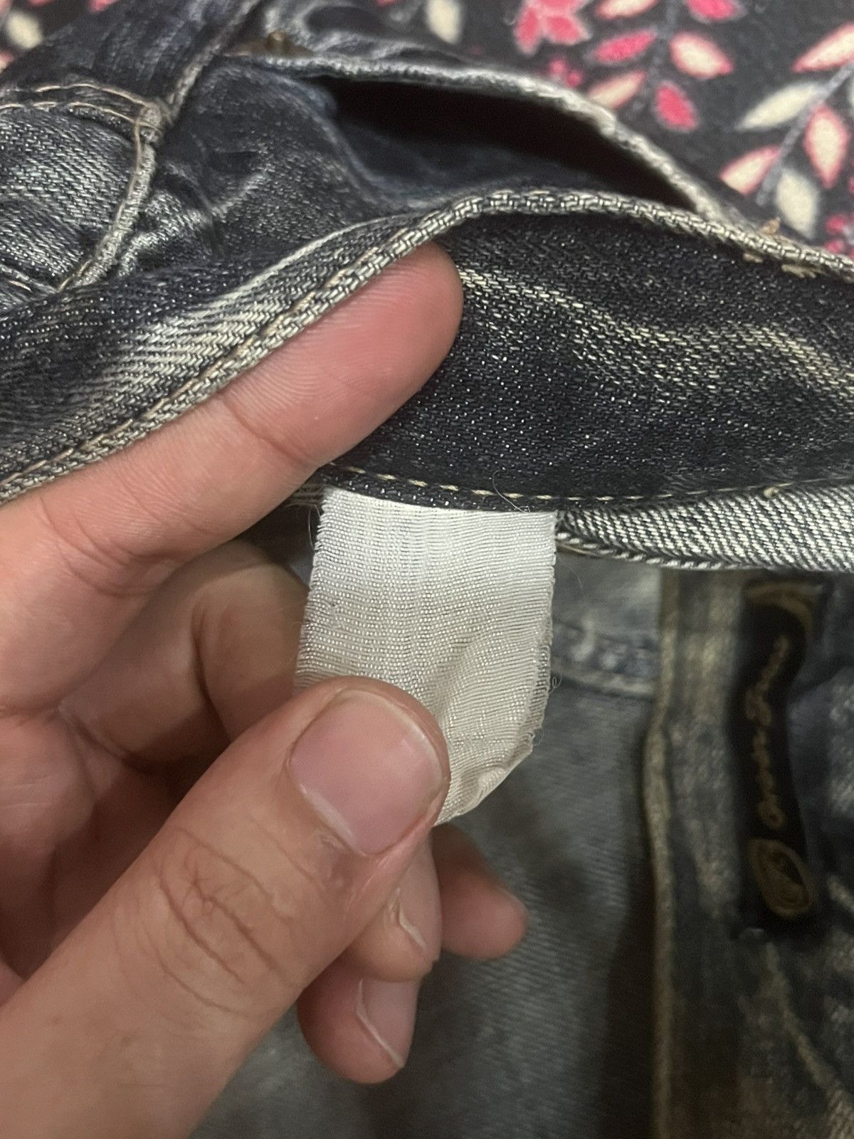Le Grande Bleu (L.G.B.) Oririn Slogan Embroidered Thunder Washed Distressed Jeans Size US 34 / EU 50 - 15 Thumbnail