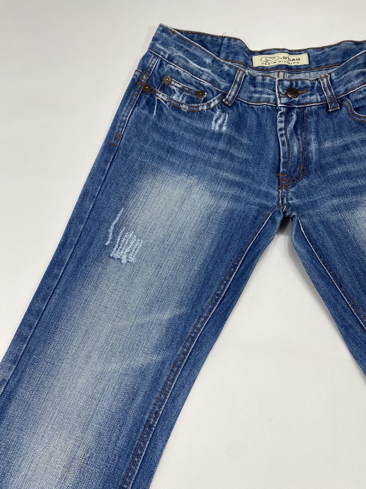 Vintage 🔥LASTDROP🔥 Y2K L Low Rise Starfish Flared Denim Jeans Pants Size 32" / US 10 / IT 46 - 9 Thumbnail