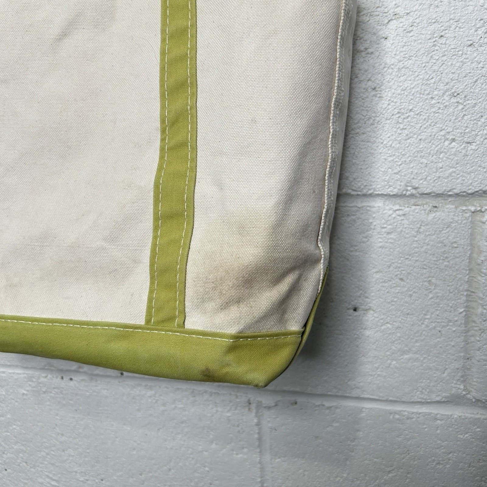 L.L. Bean Vintage L.L. Bean Boat and Tote Bag USA "Lime Green" Medium Size ONE SIZE - 4 Thumbnail