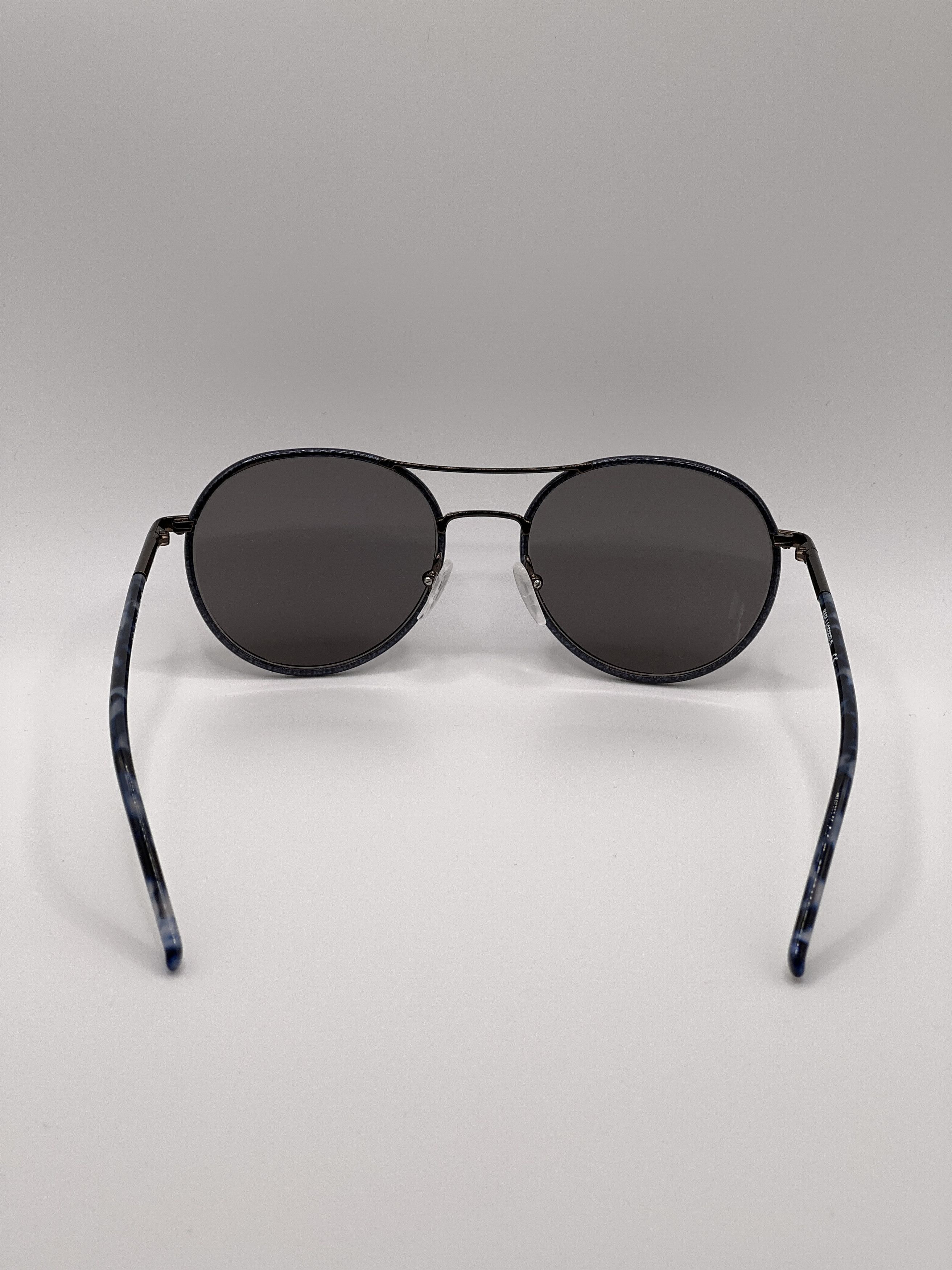 Karl Lagerfeld Karl Lagerfeld KL241S Round Unisex Sunglasses - Blue Marble Size ONE SIZE - 3 Thumbnail