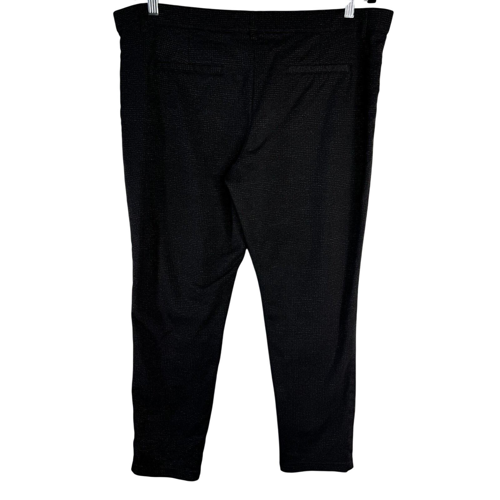 Mario Valentino Mario Serrani Women’s Skinny Ankle Black Check Pants size XL Size 37" - 8 Thumbnail