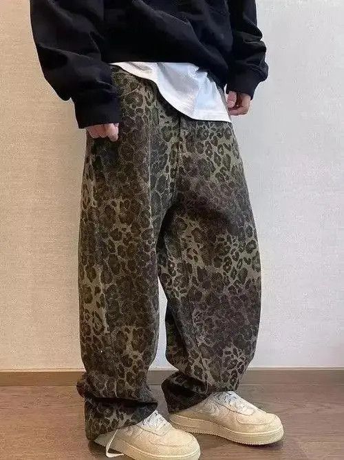 Japanese Brand Kumiko x Asano Baggy Leopard Graphic Stacked Flare Pants Size US 30 / EU 46 - 5 Thumbnail