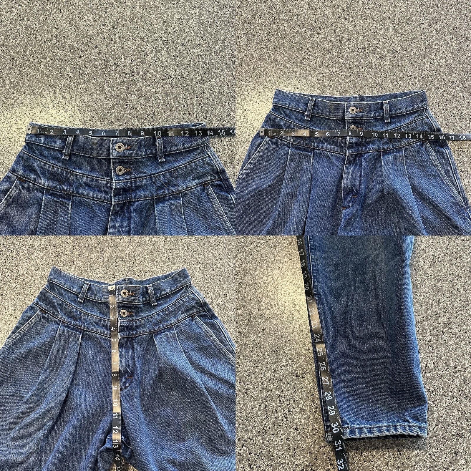 Lee VINTAGE Lee Jeans Womens 12 32x31 Pleated High Rise Mom 80s 90s Made in USA Jeans Women 5-Pocket Design Blue Denim Size 34" / US 12 / IT 48 - 8 Thumbnail