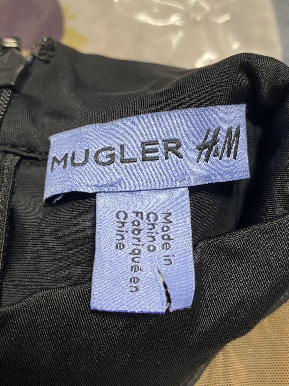 H&M × Mugler Mugler X H&M Rare Black & Beige Mesh Panel Bodysuit Size L / US 10 / IT 46 - 5 Thumbnail