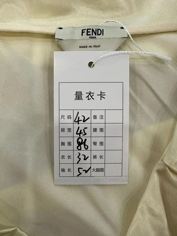Fendi Fendi Cream Silk Women's Shirt . Size L / US 10 / IT 46 - 5 Thumbnail