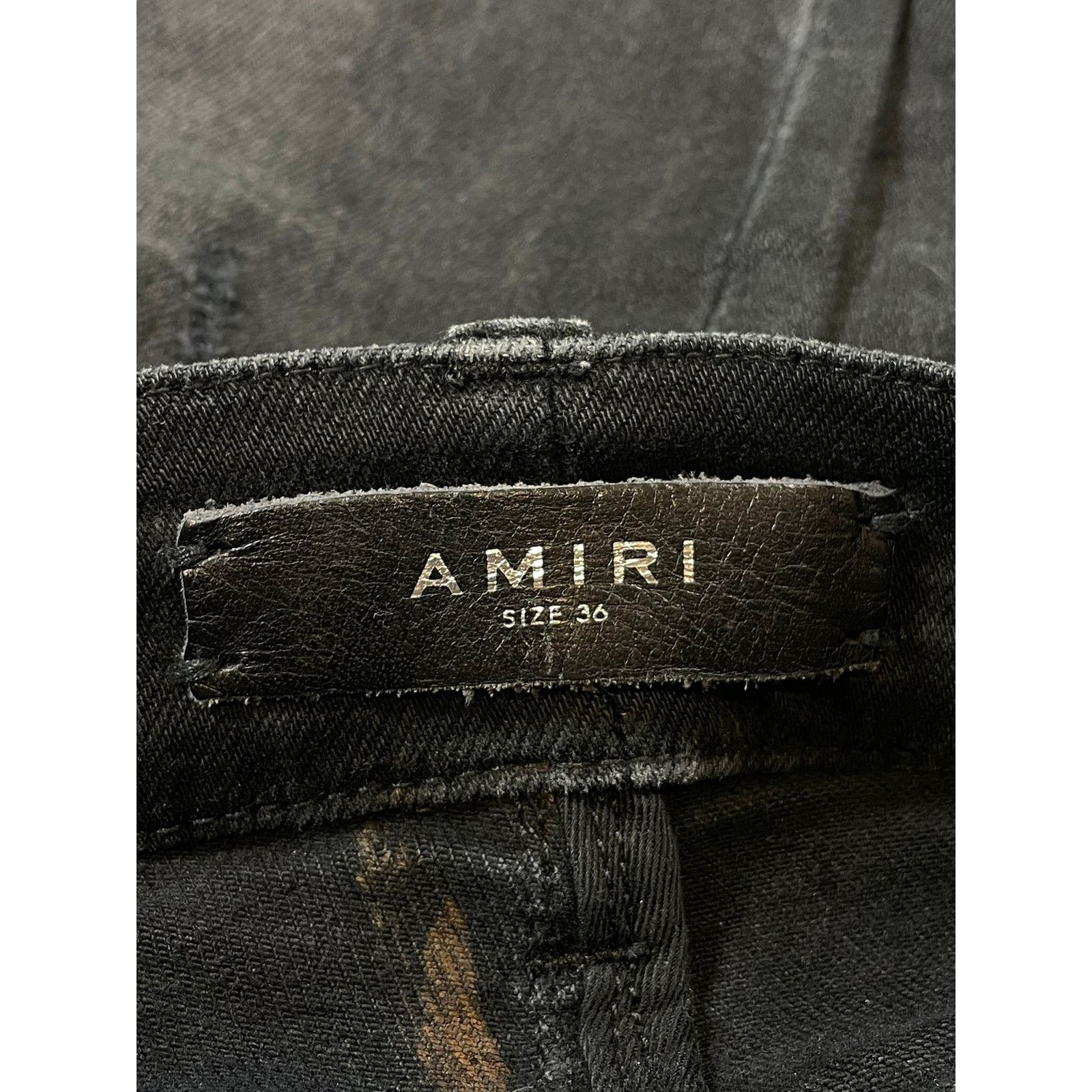 Amiri Amiri Black Wash Teal Splatter Jeans Size US 36 / EU 52 - 7 Thumbnail