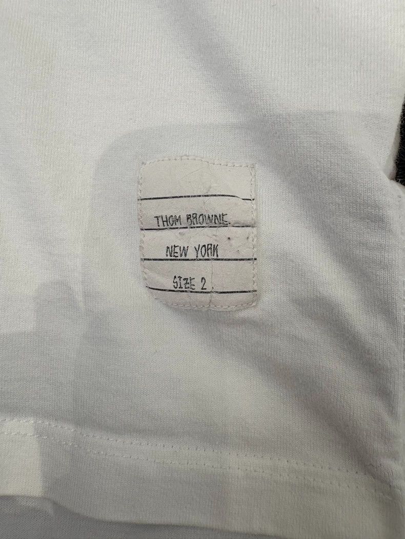 Thom Browne Thom Browne White striped long-sleeved T-shirt Size US M / EU 48-50 / 2 - 5 Thumbnail