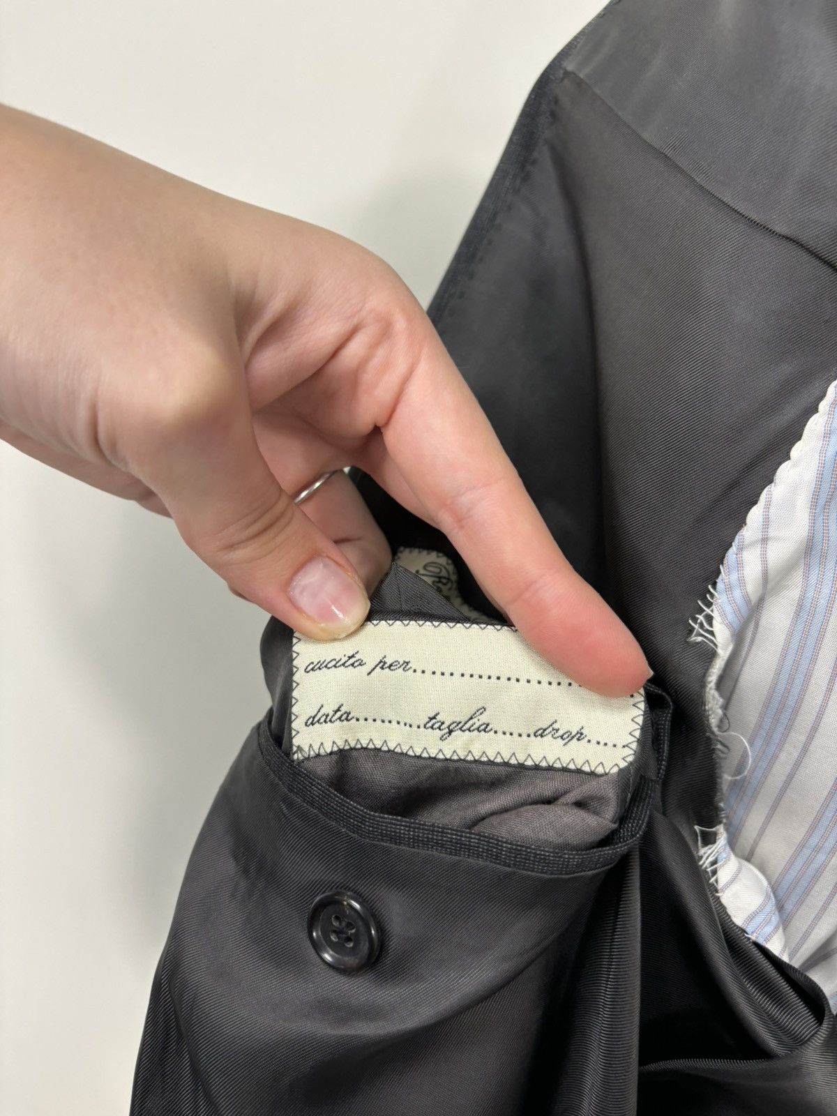 Caruso Raffaele Caruso Loro Piana Wool Men’s Gray Blazer Jacket Size 46L - 14 Thumbnail