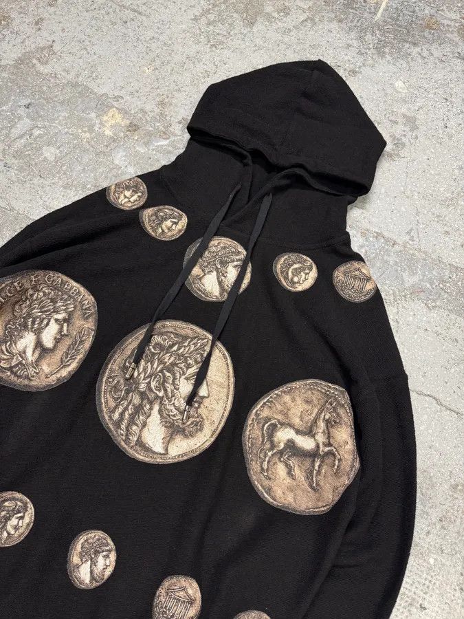 Designer × Dolce & Gabbana × Vintage SS2014 Dolce & Gabbana Roman Coins Black Hoodie Size US L / EU 52-54 / 3 - 2 Thumbnail